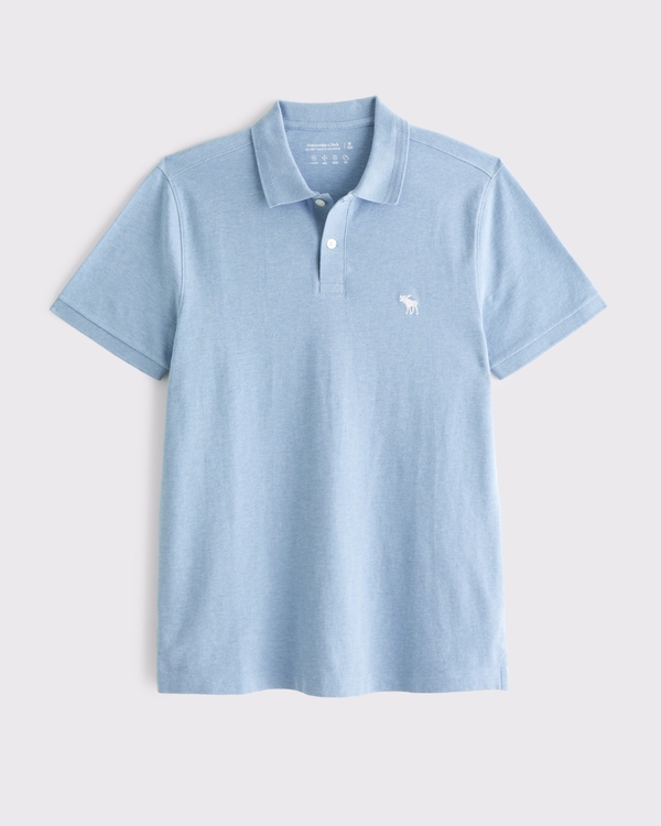 Textured Icon Don't Sweat It Polo, Light Blue Heather view 1