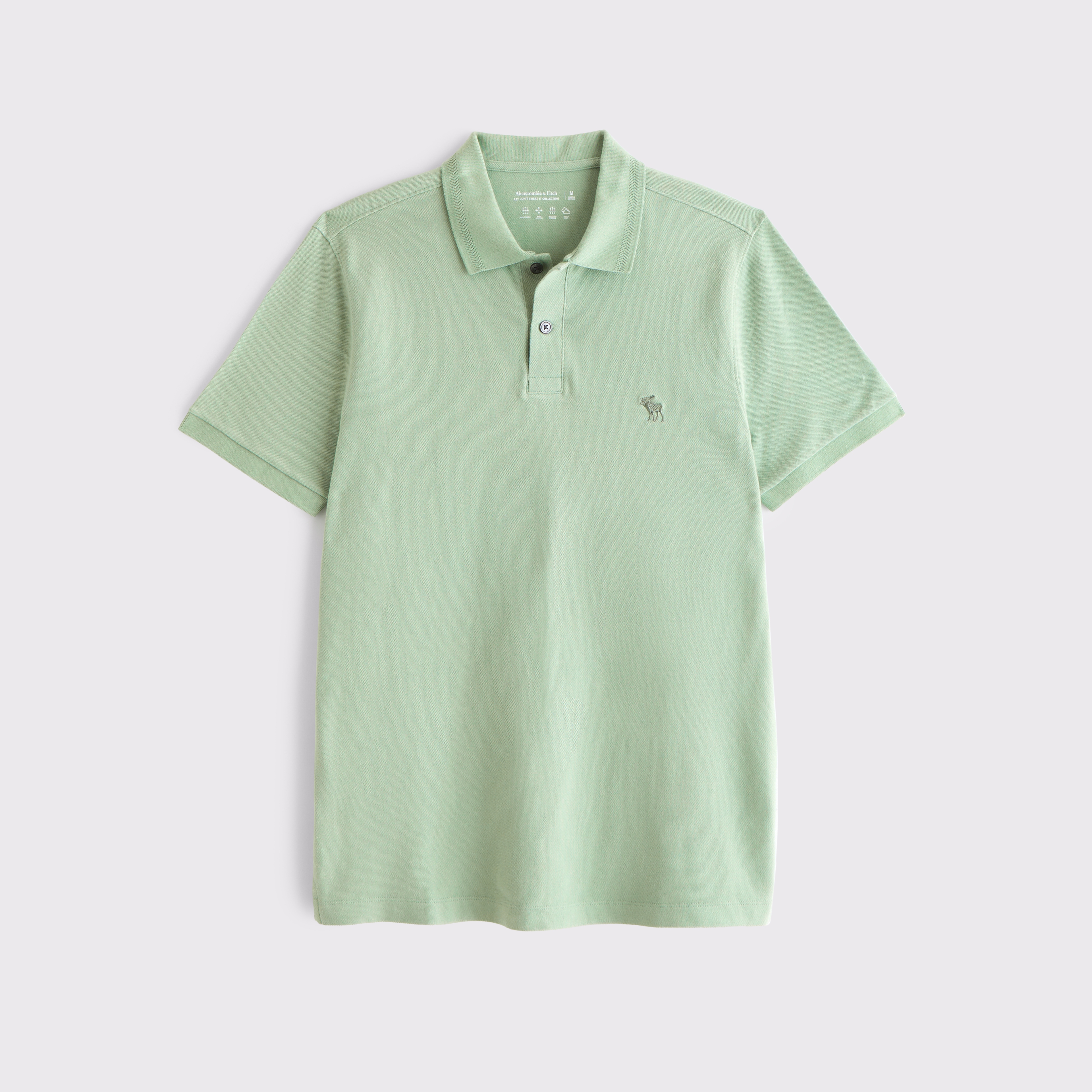 Abercrombie & Fitch Textured Icon Don't Sweat It Polo In Animal Print