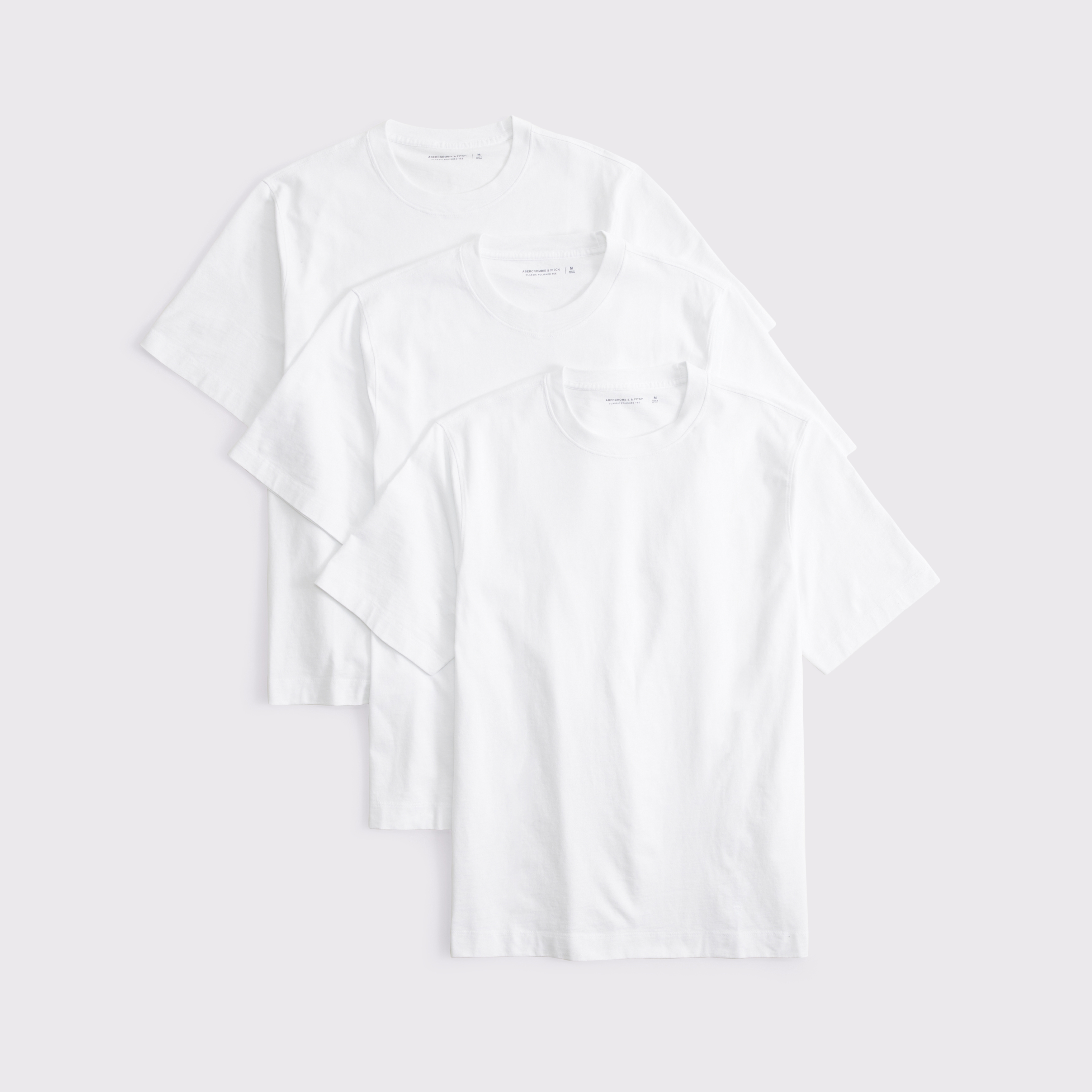 Abercrombie & Fitch 3-pack Classic Polished Tees In White
