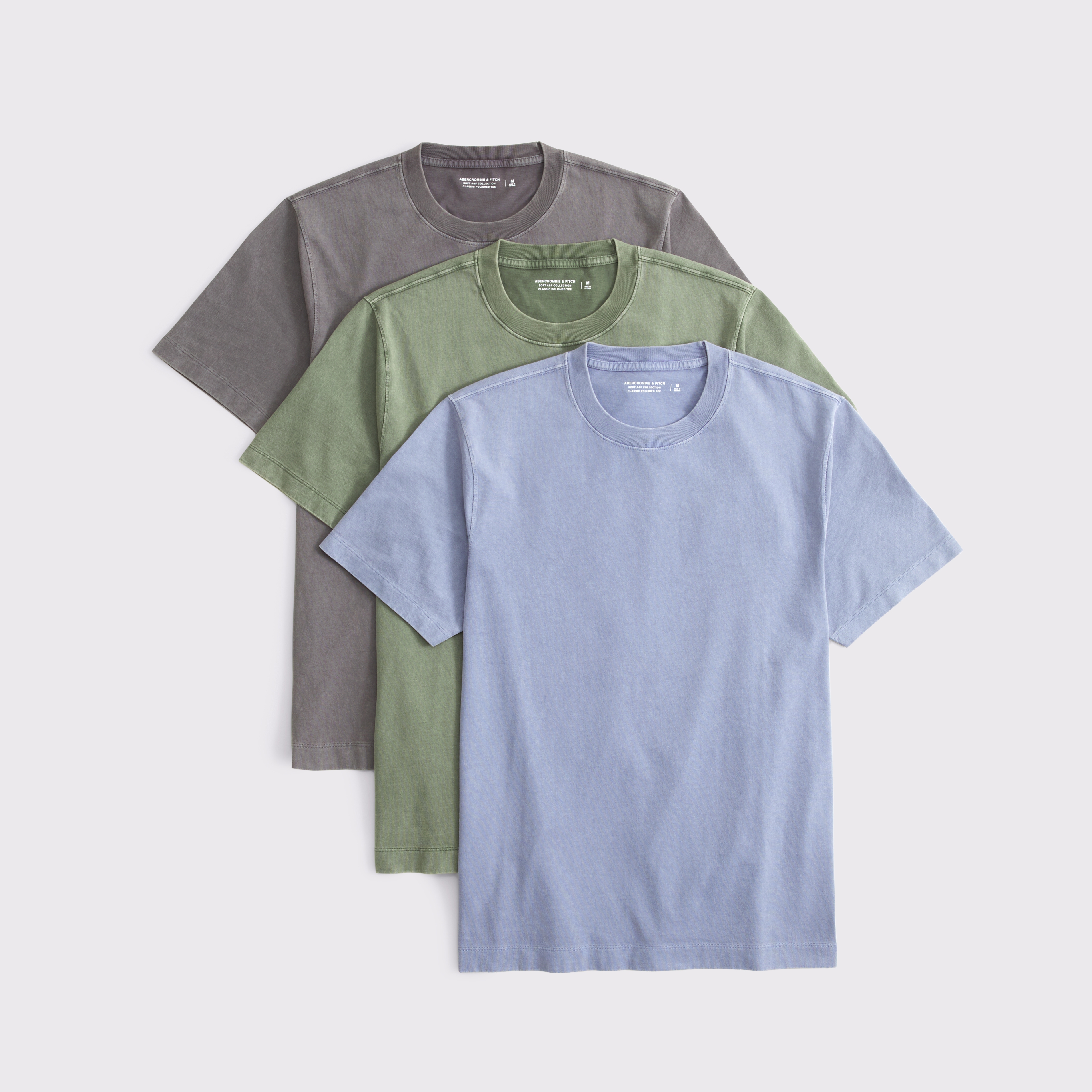 Abercrombie & Fitch 3-pack Classic Polished Tees In Multi