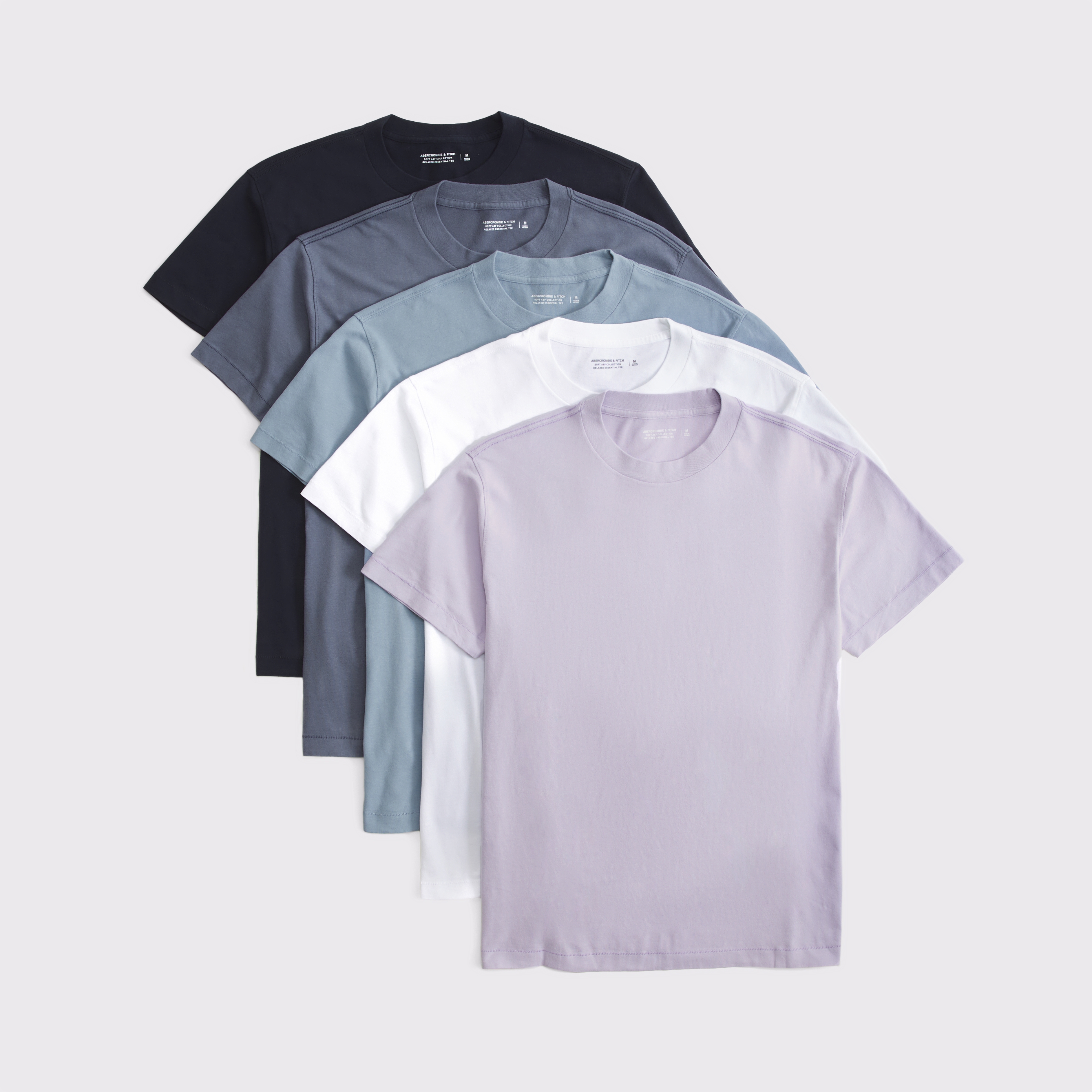 Abercrombie & Fitch 5-pack Relaxed Essential Tees In Multi