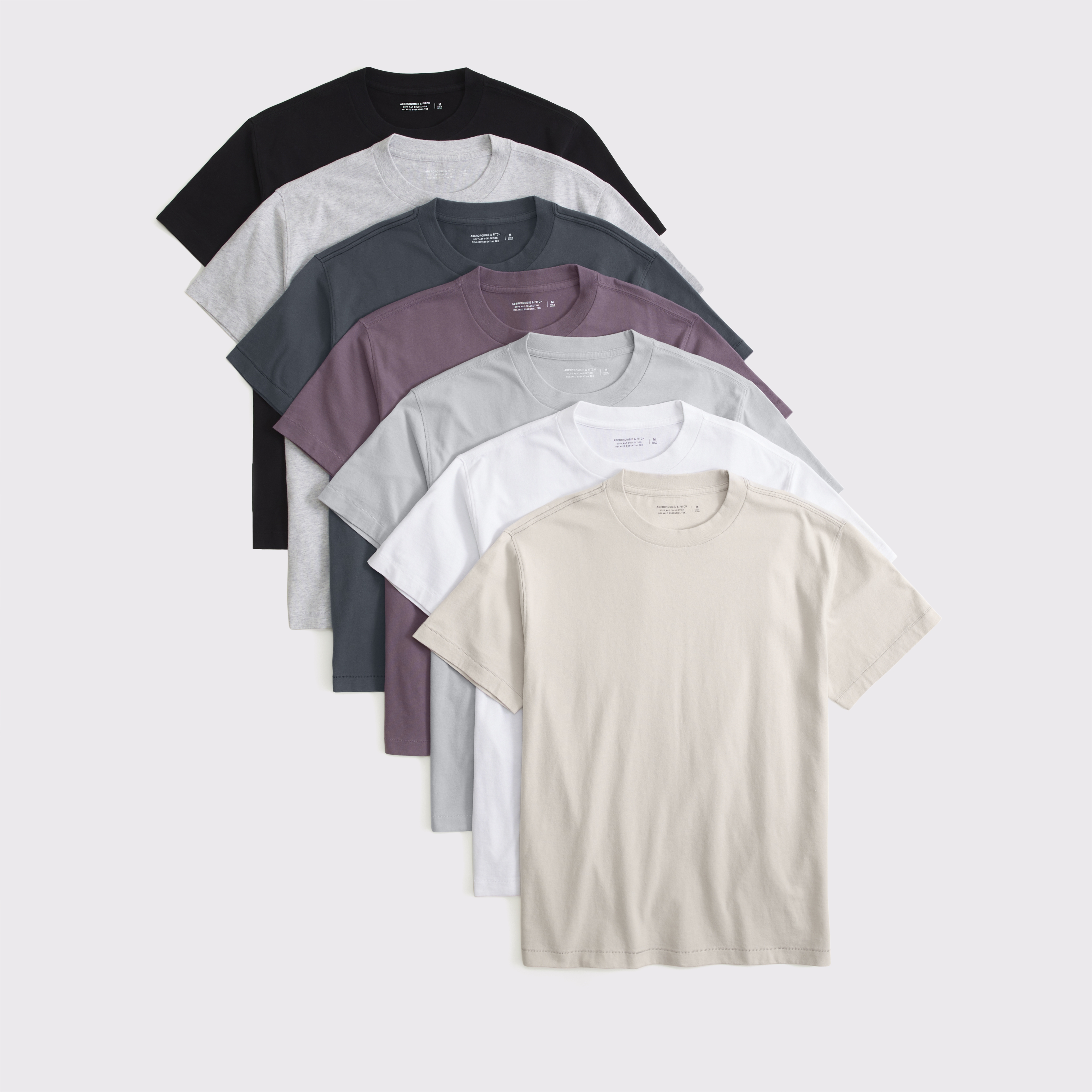 Abercrombie & Fitch 7-pack Relaxed Essential Tees In Multi
