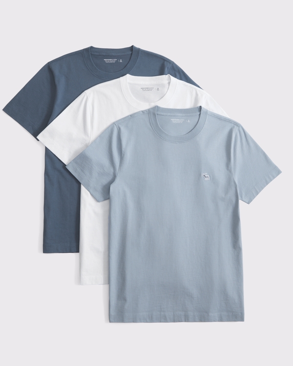 3-Pack Slim Polished Icon Tees, Light Blue Multicolor view 1