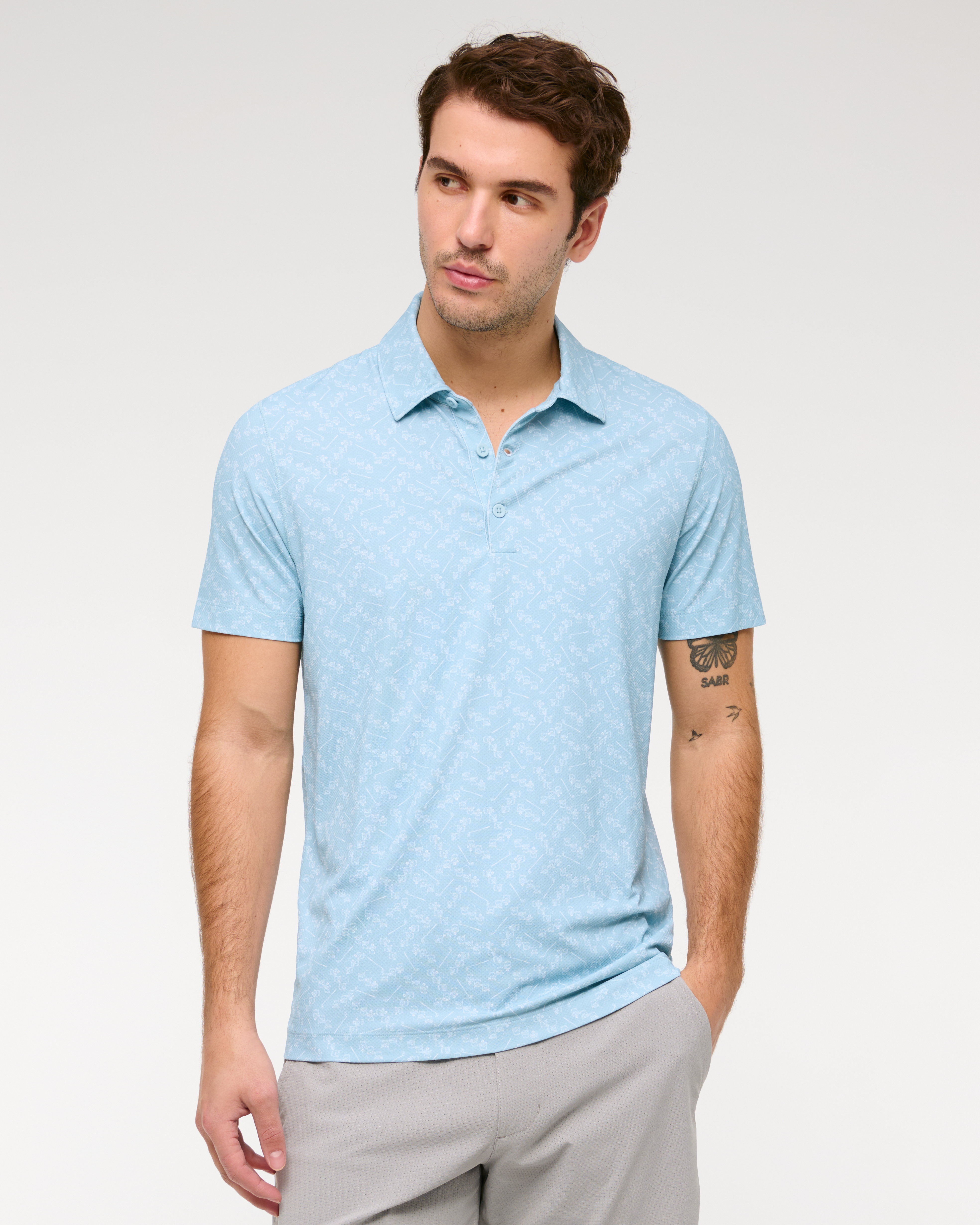 Abercrombie & Fitch Performance Polo In Blue