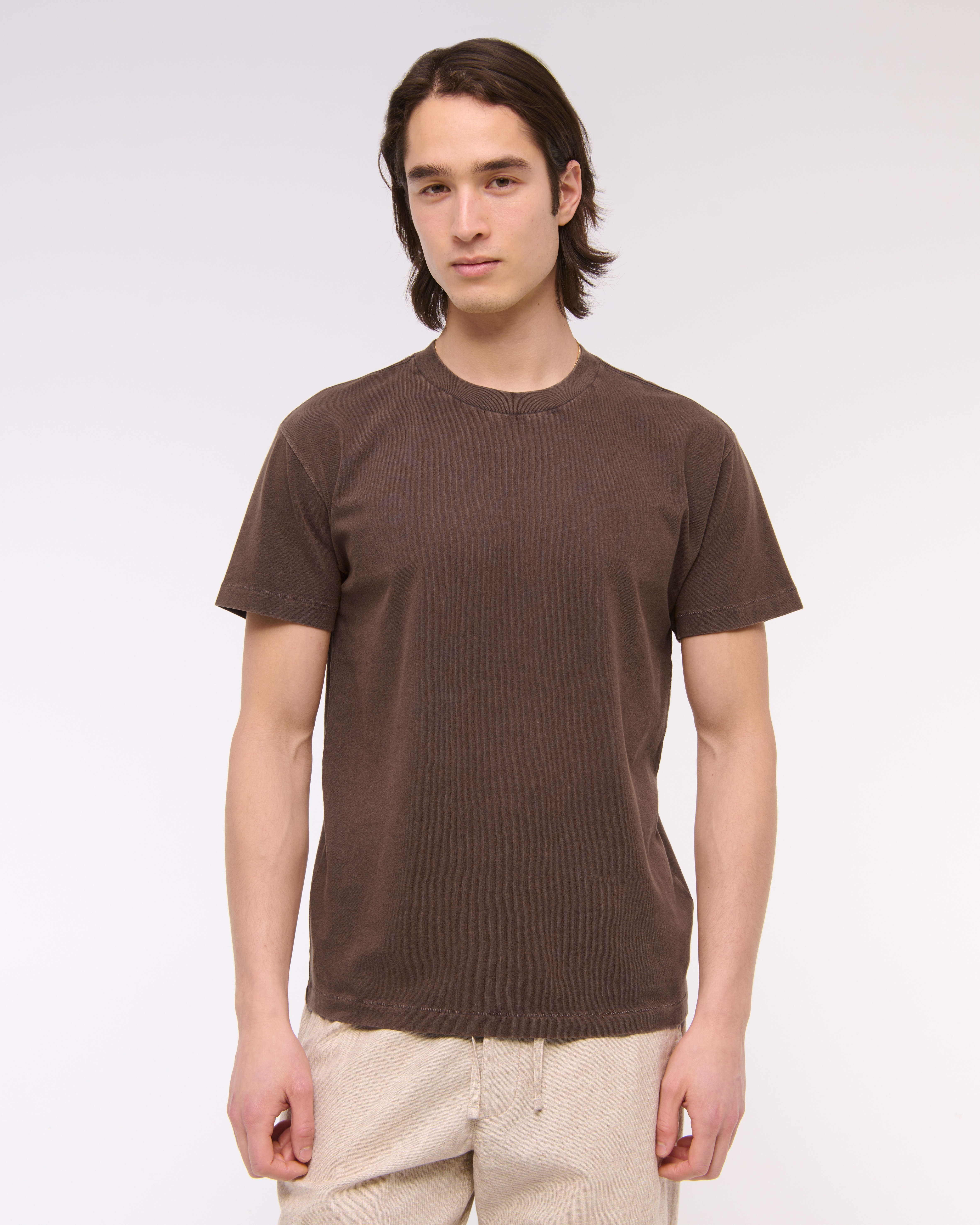 Abercrombie & Fitch Relaxed Essential Tee In Brown
