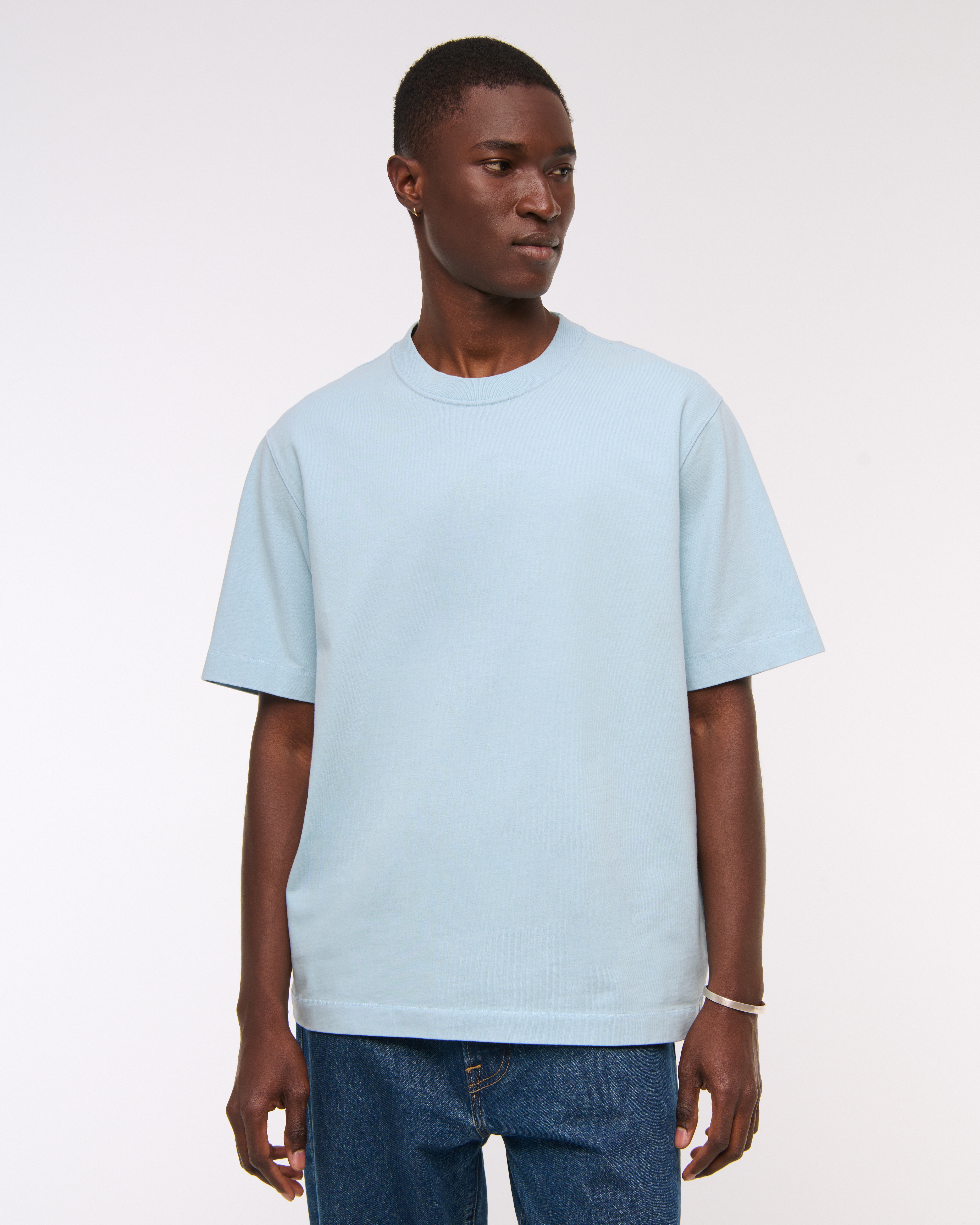 Abercrombie & Fitch Premium Heavyweight 2.0 Tee In Blue