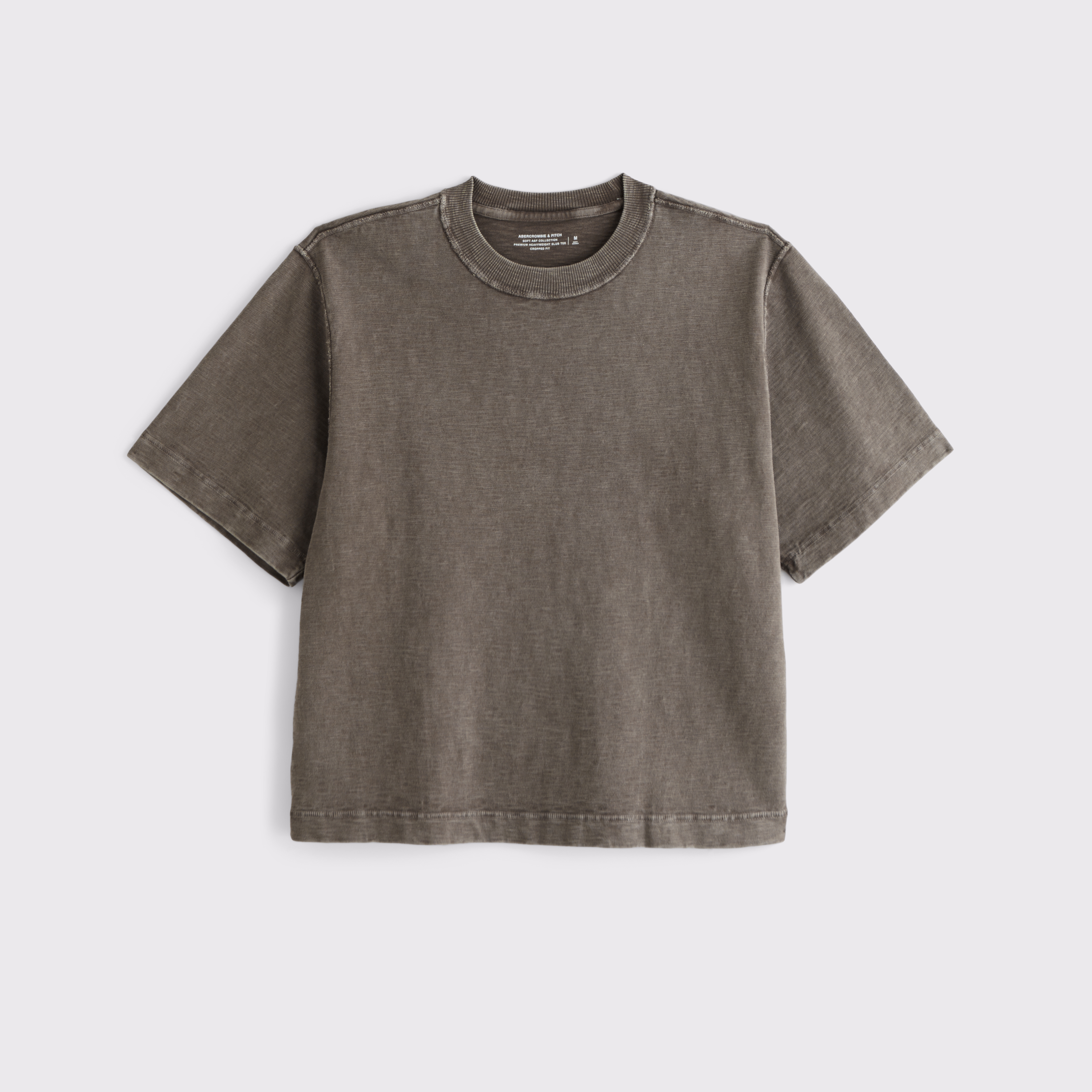 Abercrombie & Fitch Premium Heavyweight Slub Tee In Green