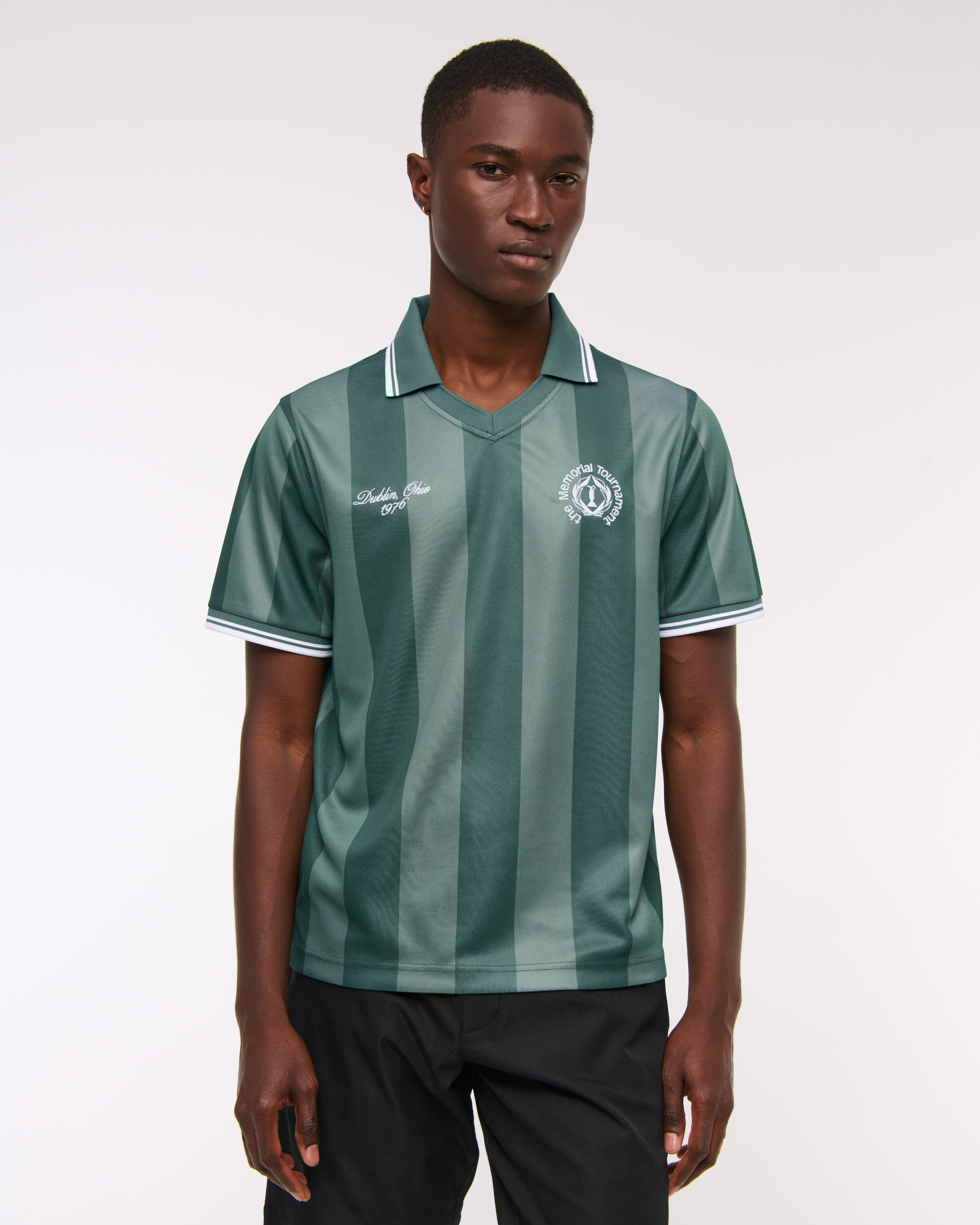 Abercrombie & Fitch Memorial Soccer Jersey-inspired Polo In Green