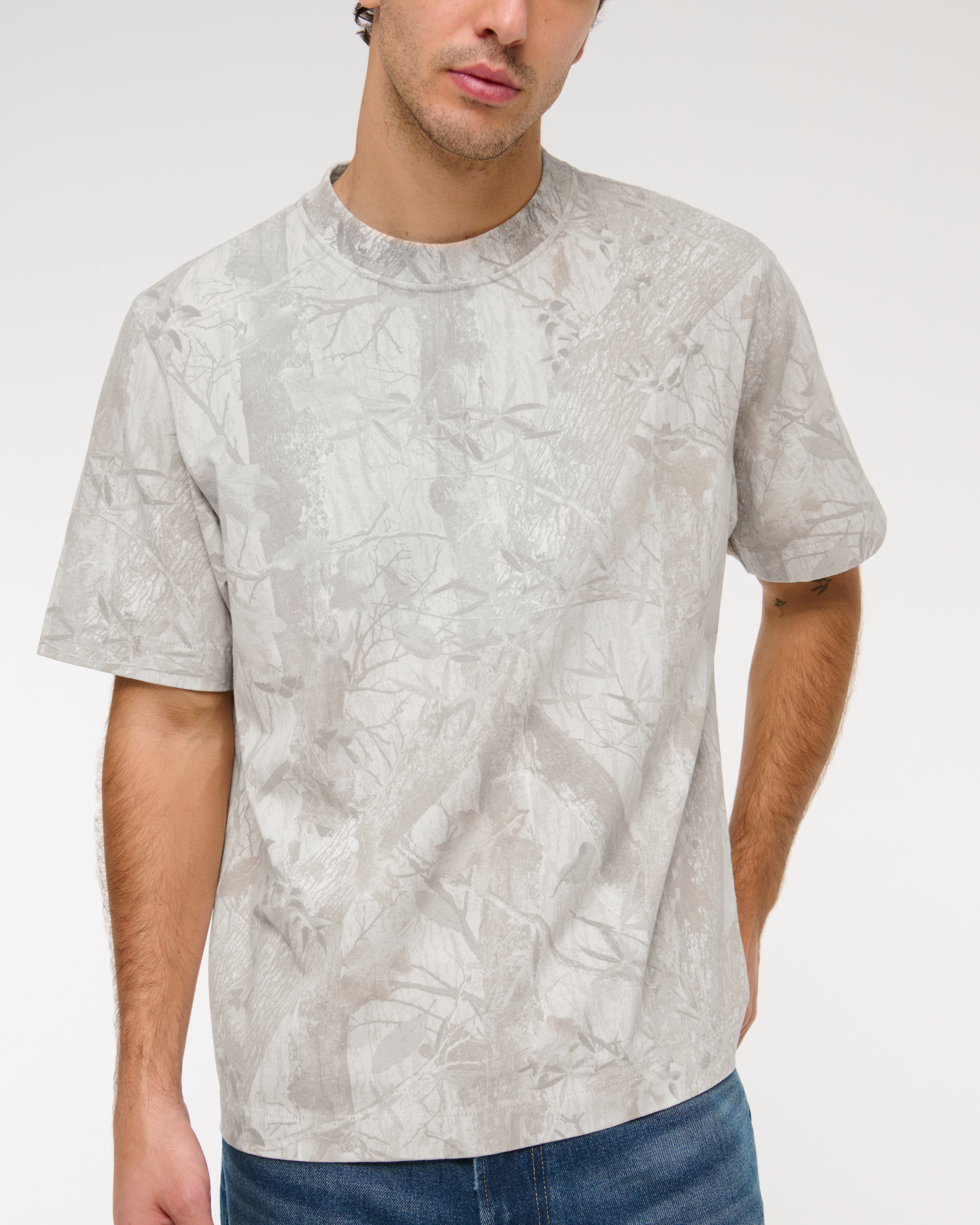 Abercrombie & Fitch Premium Heavyweight 2.0 Tee In Neutral