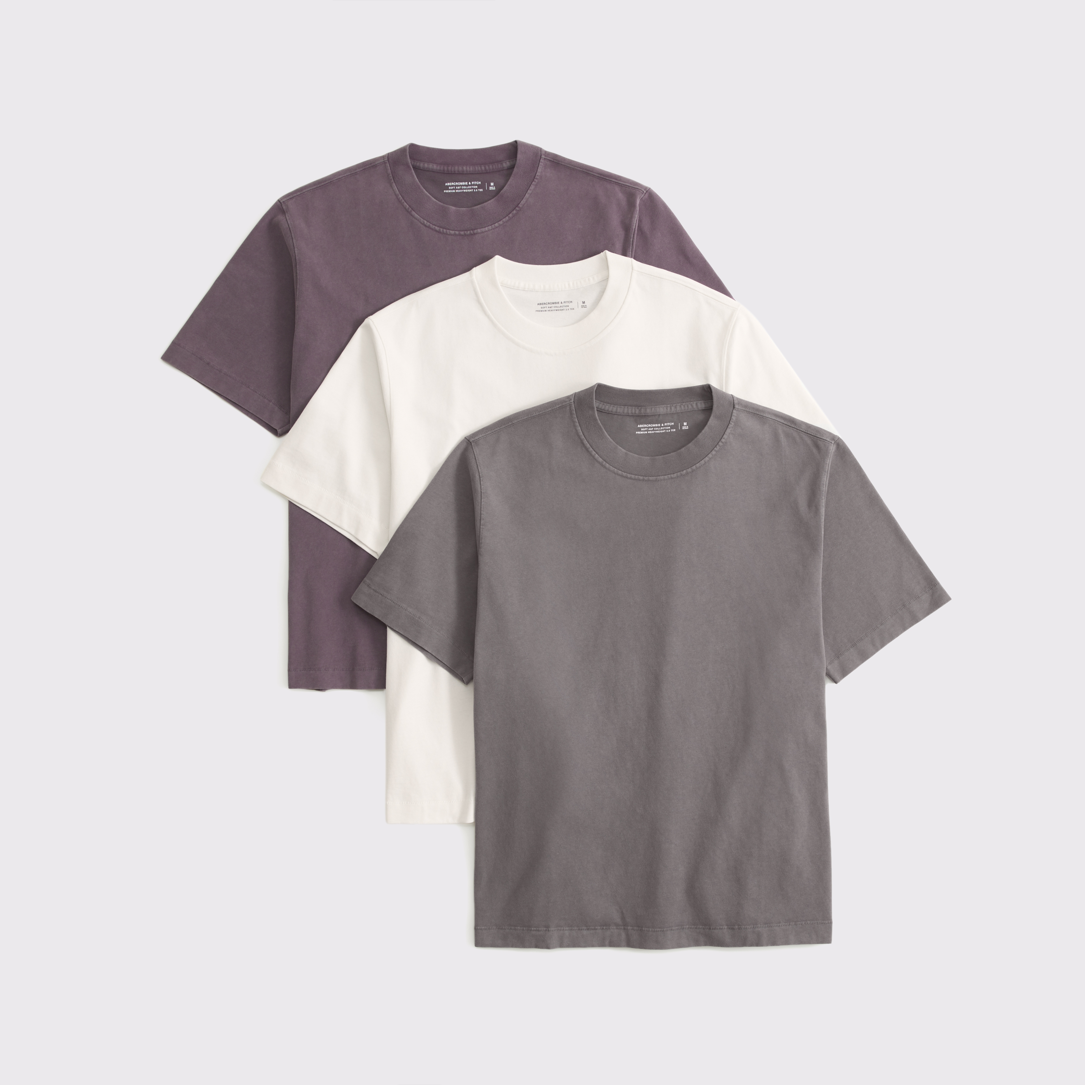 Abercrombie & Fitch 3-pack Premium Heavyweight 2.0 Tees In Multi