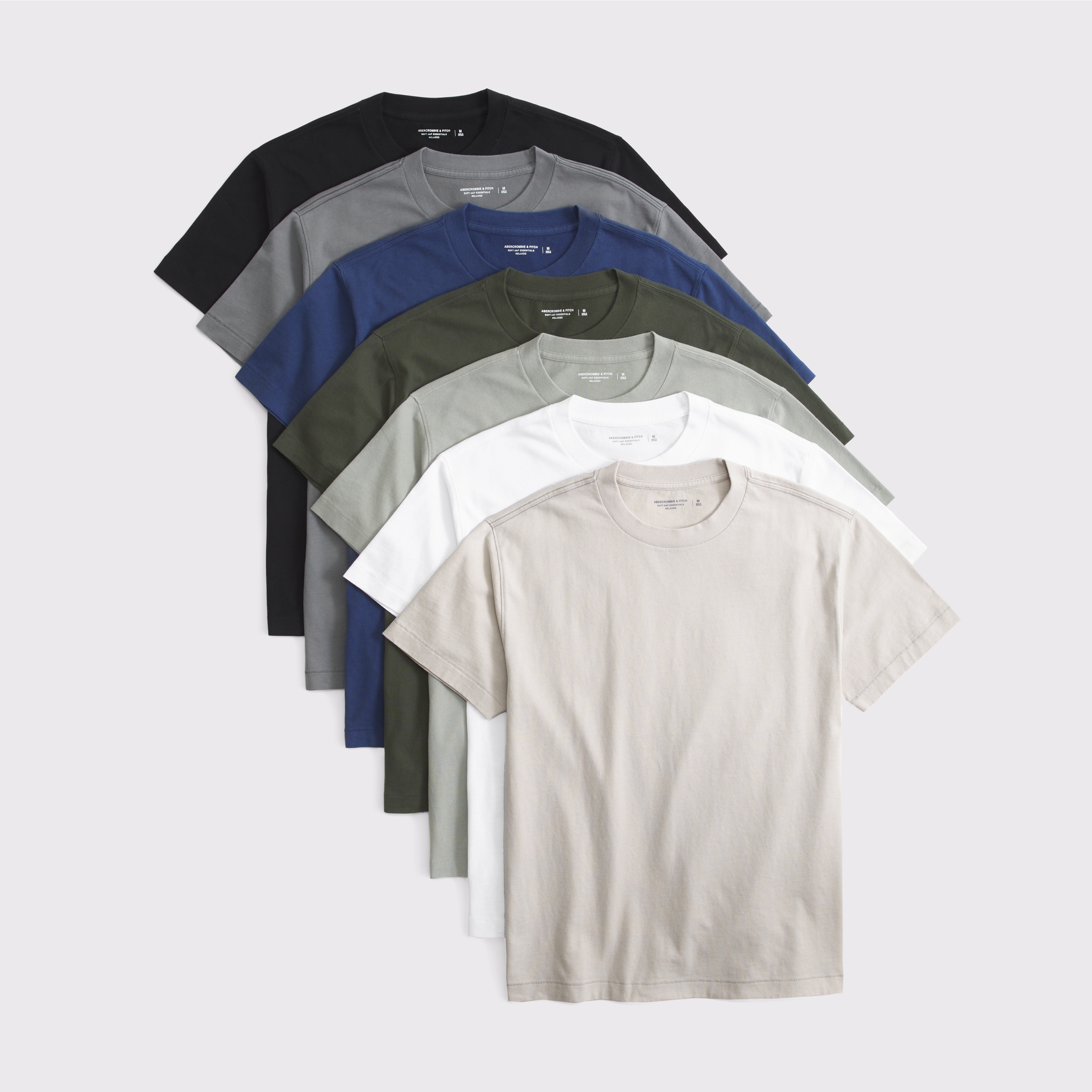 Abercrombie & Fitch 7-pack Relaxed Essential Tees In Multi