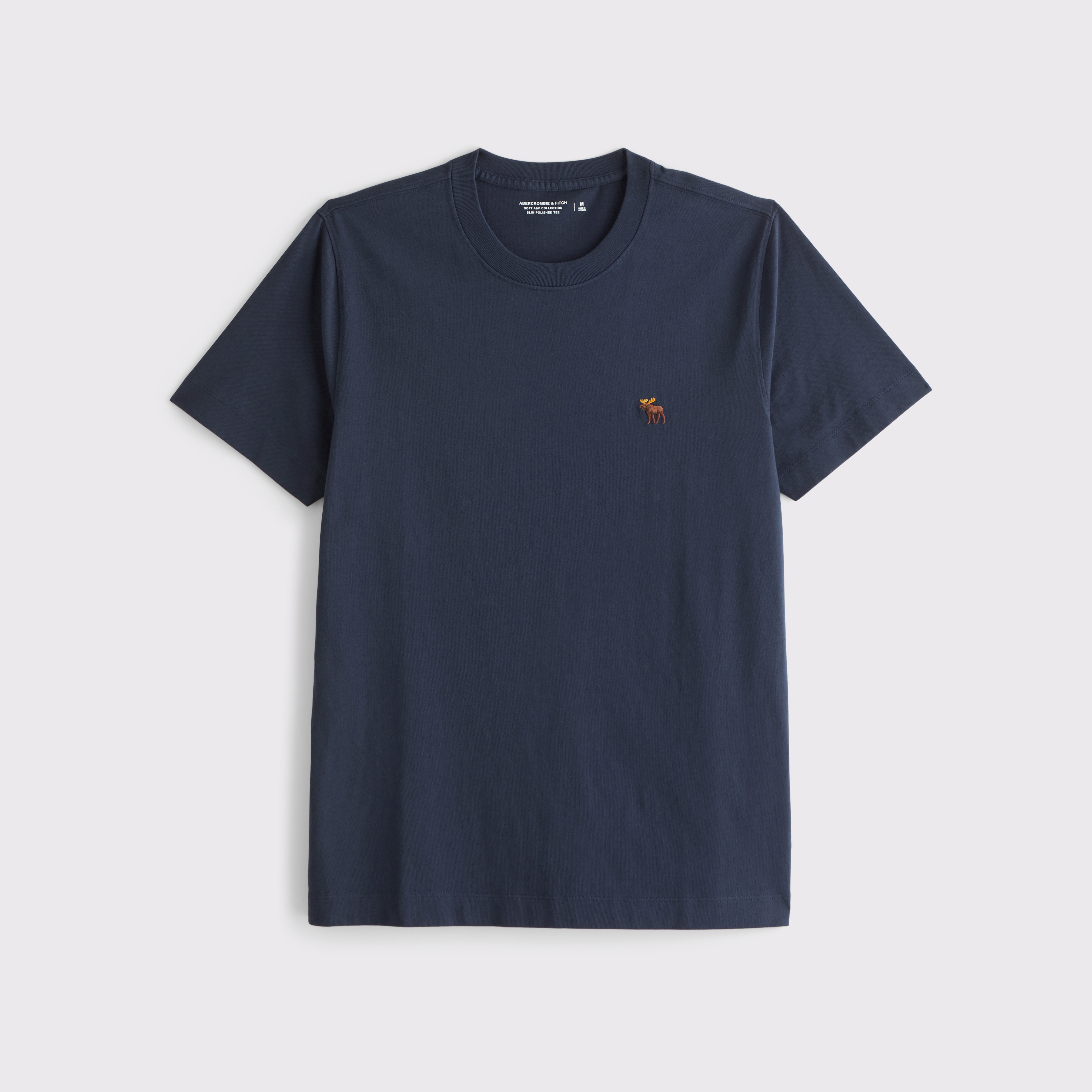 Abercrombie & Fitch Slim Polished Signature Icon Tee In Blue