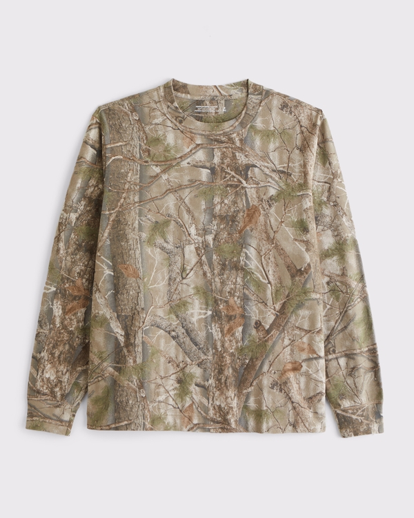 Long-Sleeve Premium Heavyweight 2.0 Tee, Light Brown Camo view 1