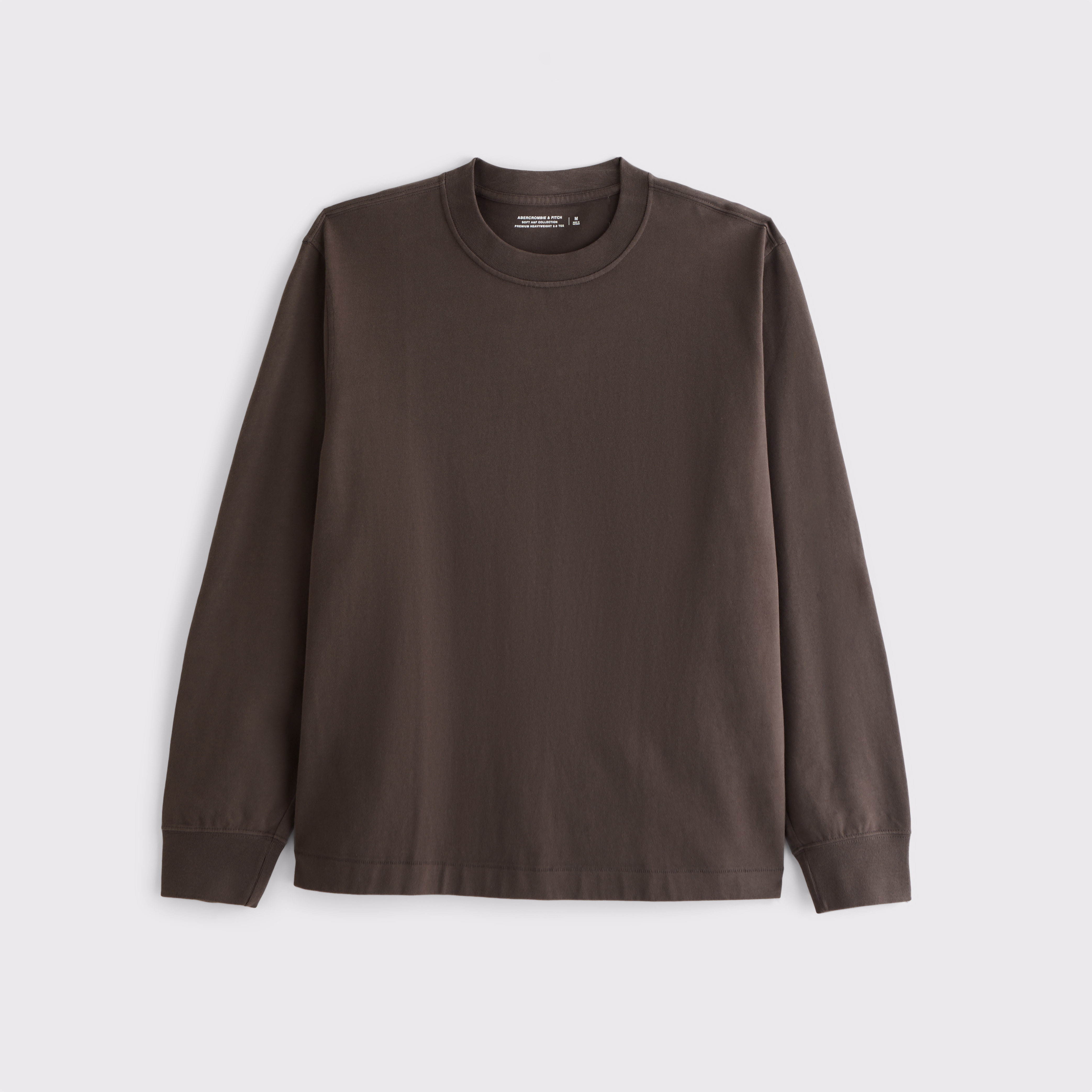 Abercrombie & Fitch Long-sleeve Premium Heavyweight 2.0 Tee In Brown