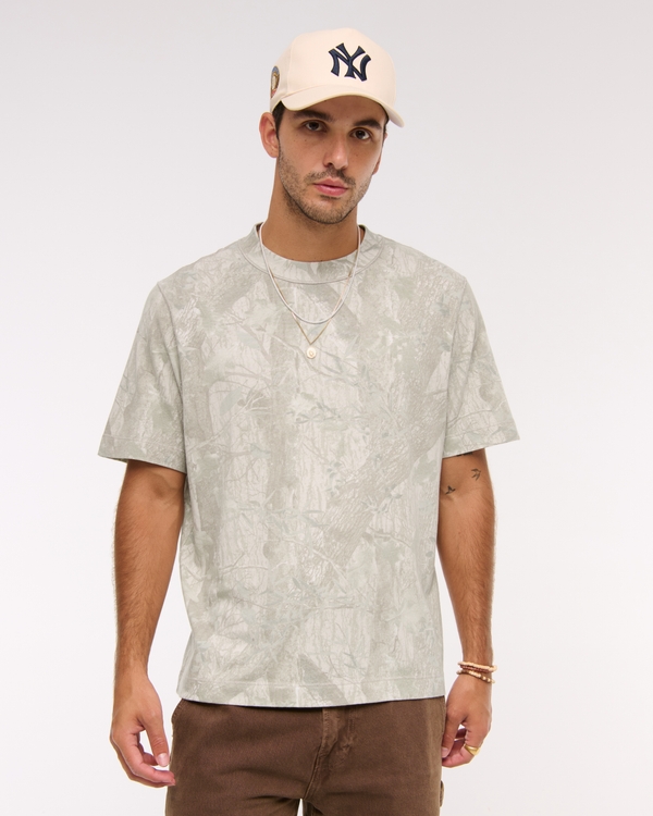Vintage-Inspired Tee, Taupe Camo view 1
