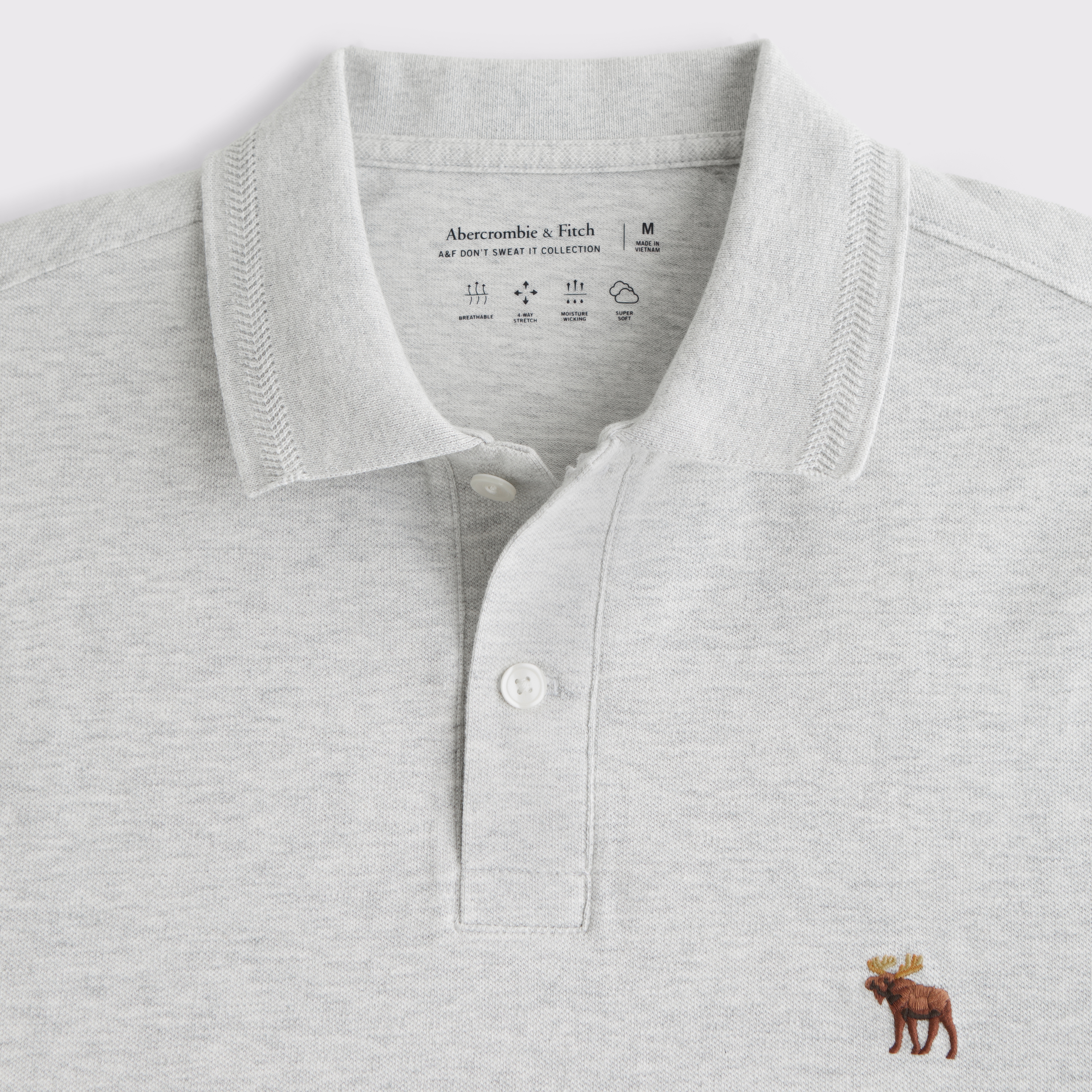 LYFT 18 LOGO SWEAT POLO SHIRT - グレー LYFT 18 LOGO SWEAT POLO SHIRT - グレー