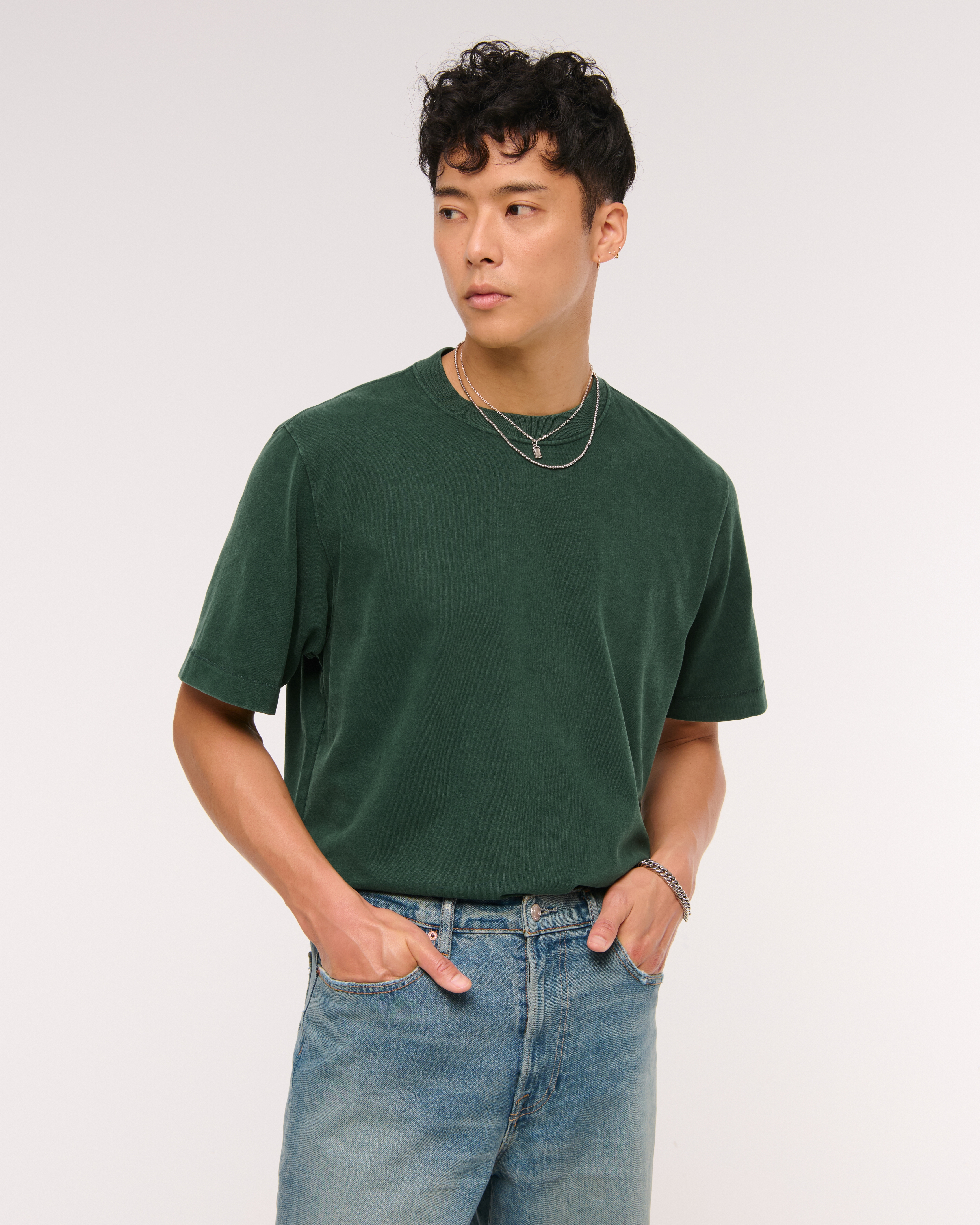 Abercrombie & Fitch Premium Heavyweight 2.0 Tee In Green