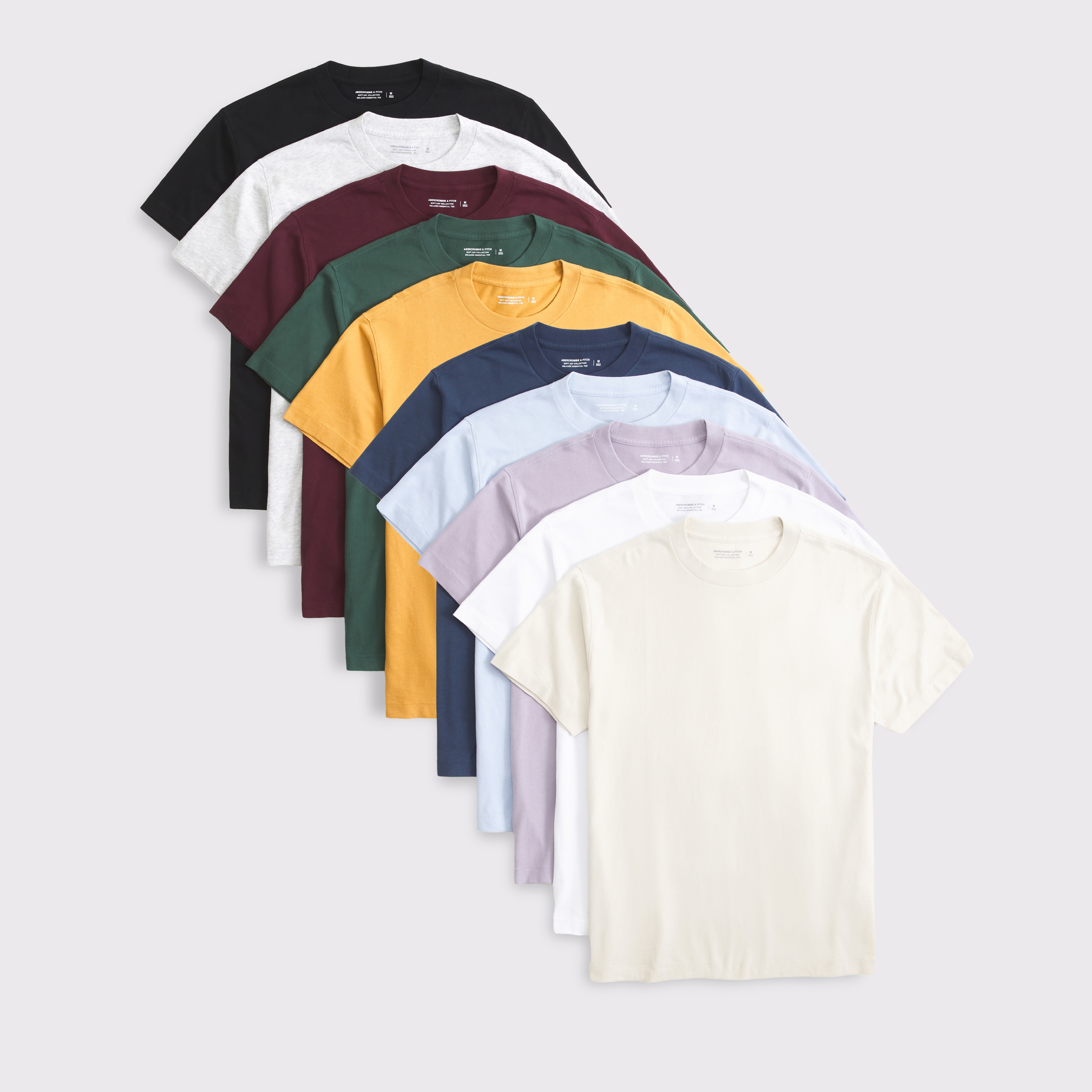 Abercrombie & Fitch 10-pack Relaxed Essential Tees In Multi