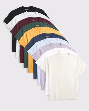 10-Pack Relaxed Essential Tees from Abercrombie & Fitch - $140
