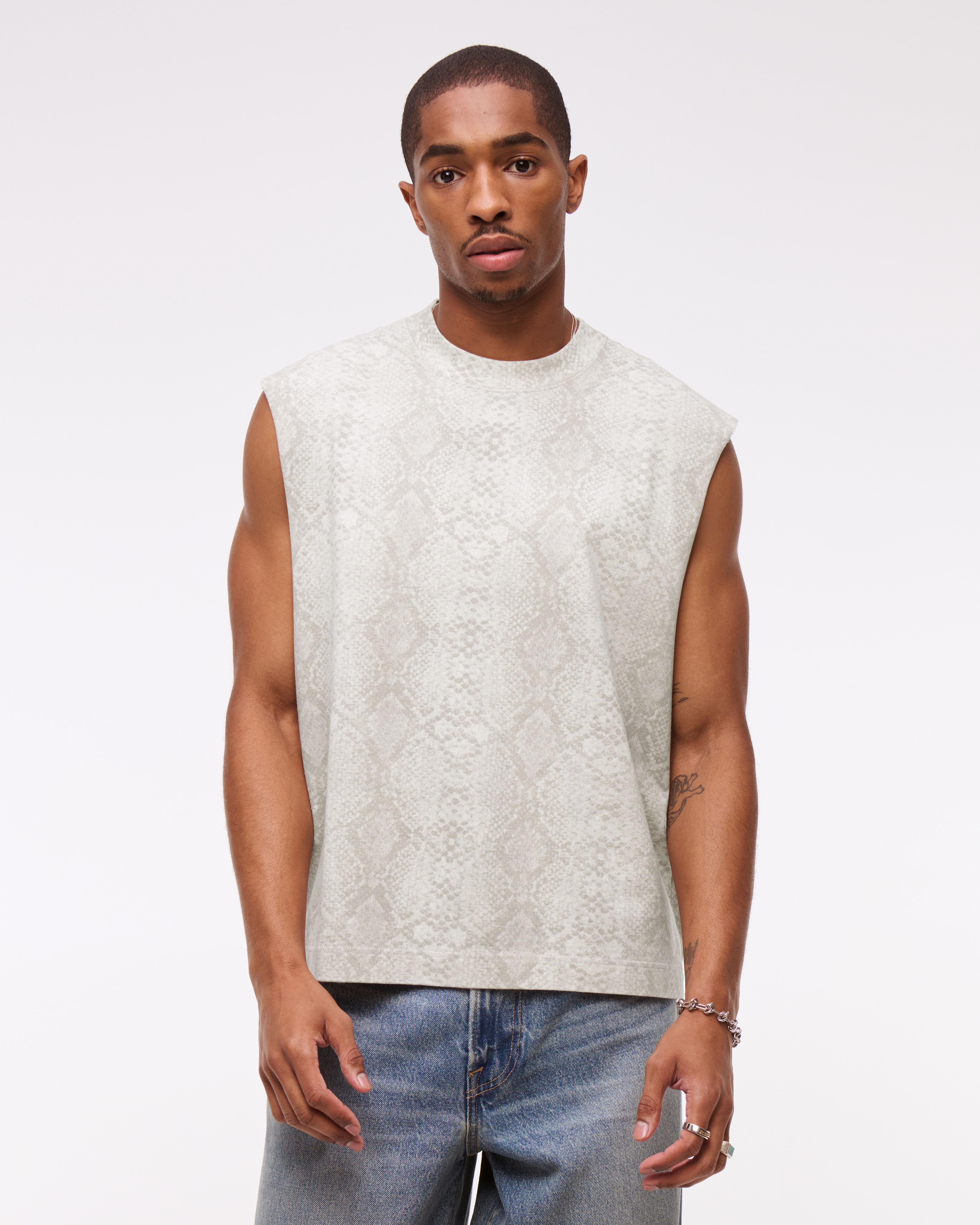 Abercrombie & Fitch Premium Heavyweight Tank In White