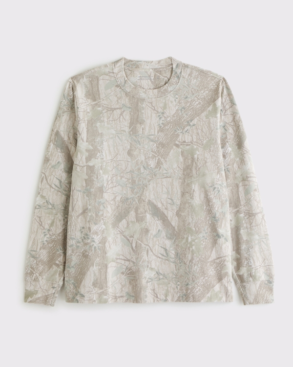Long-Sleeve Premium Heavyweight 2.0 Tee, Light Green Camo view 1