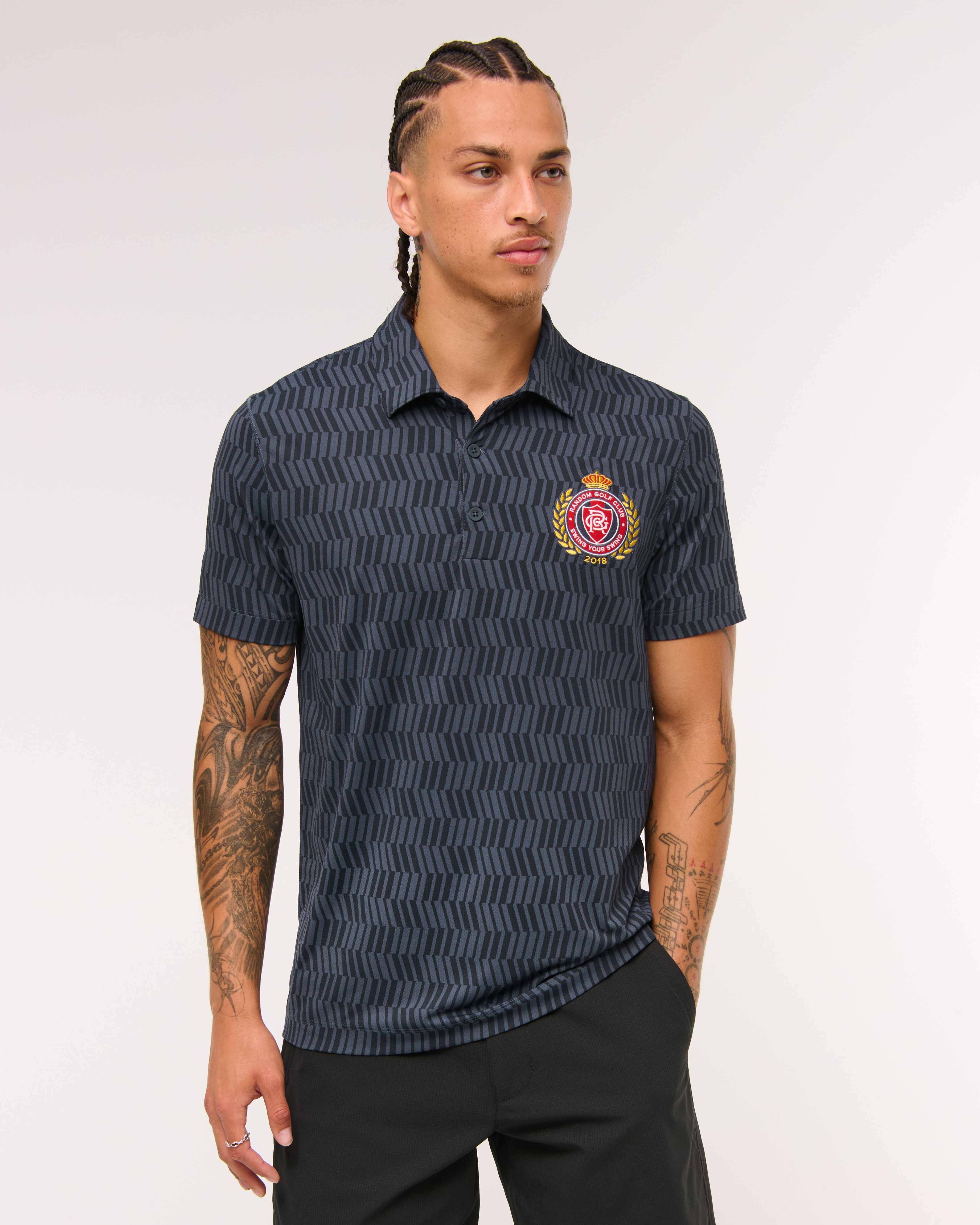 Abercrombie & Fitch Random Golf Club Performance Polo In Multi