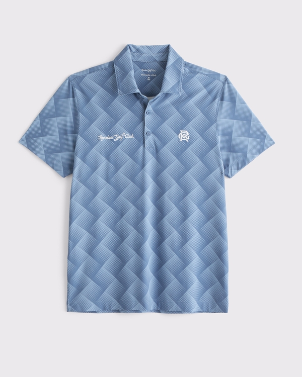 Random Golf Club Performance Polo, Cloudy Blue Pattern view 1
