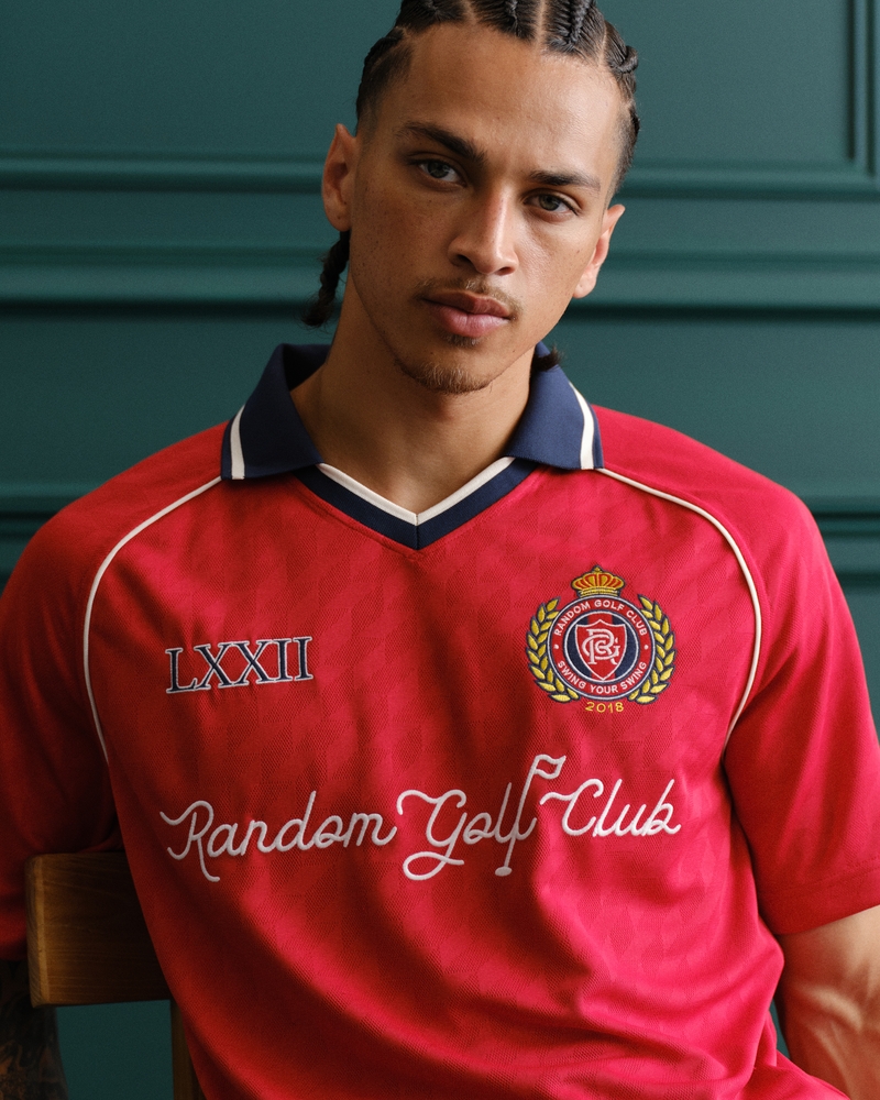 Random Golf Club Soccer Jersey-Inspired Polo