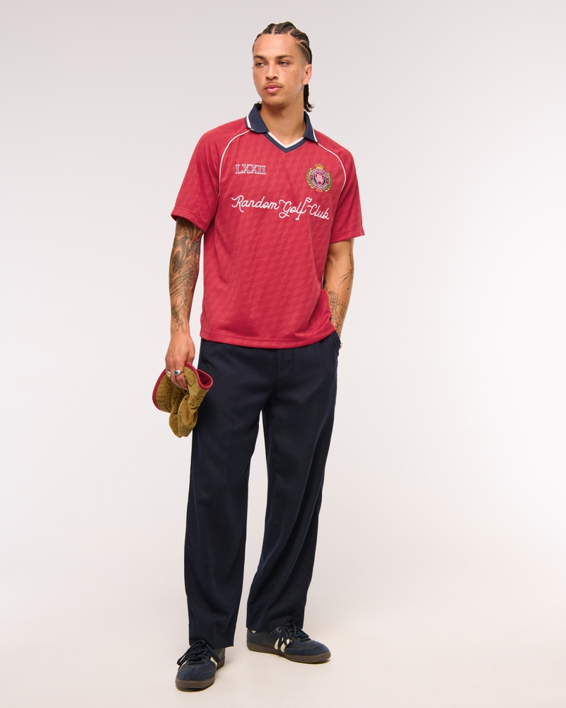 Random Golf Club Soccer Jersey-Inspired Polo