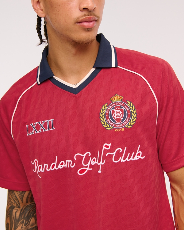 Random Golf Club Soccer Jersey-Inspired Polo