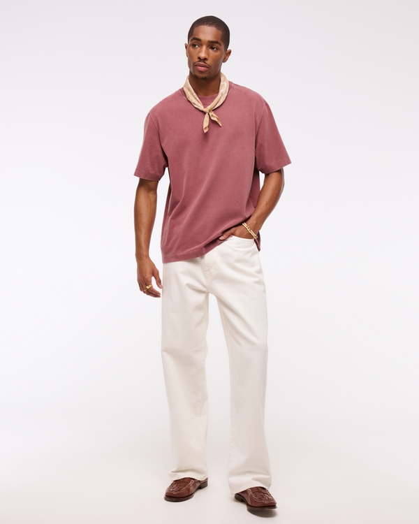 Premium Heavyweight 2.0 Tee, Red Wash view 2