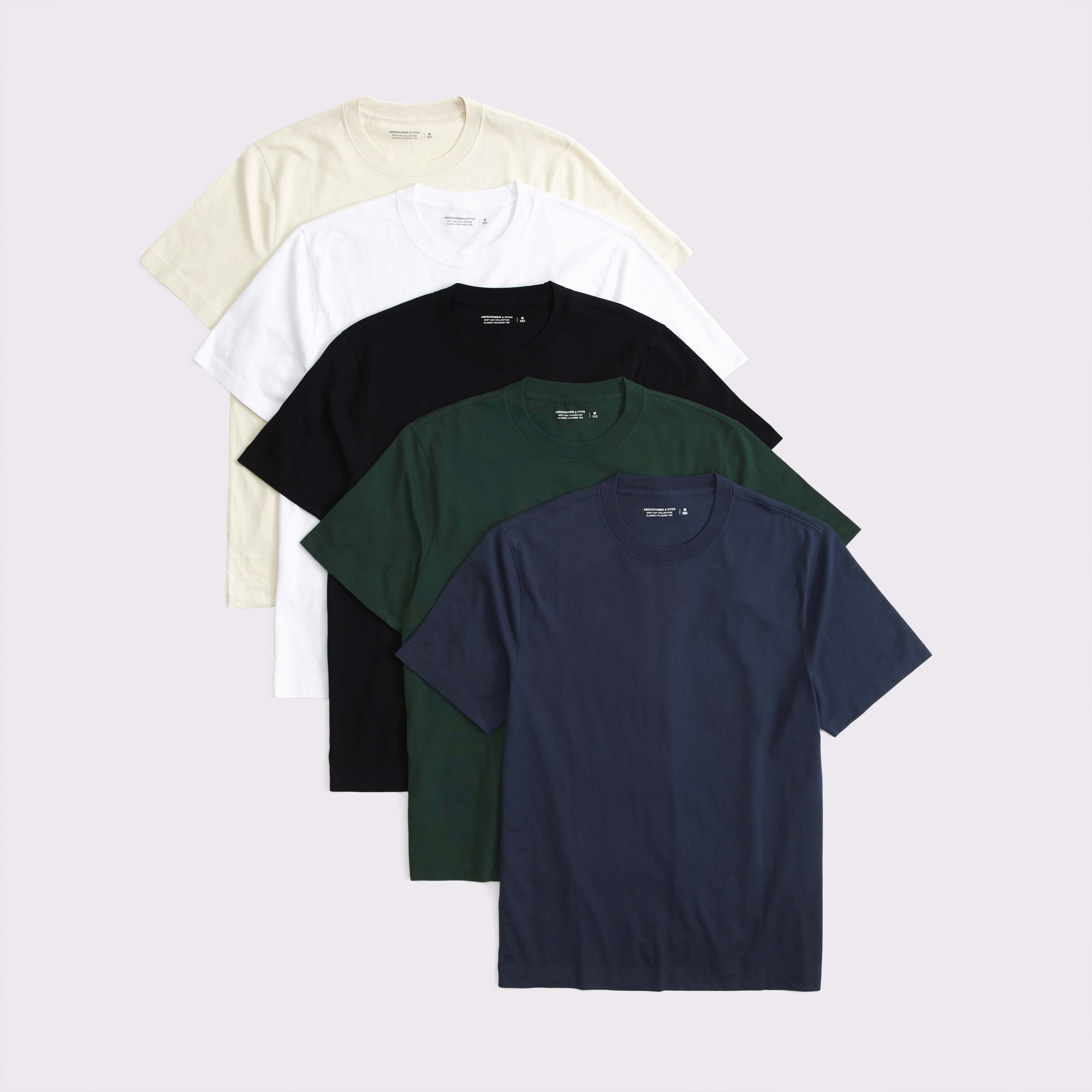 Abercrombie & Fitch 5-pack Classic Polished Tees In Multi