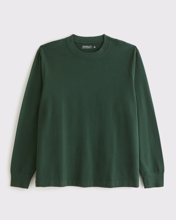 Long-Sleeve Premium Heavyweight 2.0 Tee, Deep Green view 1