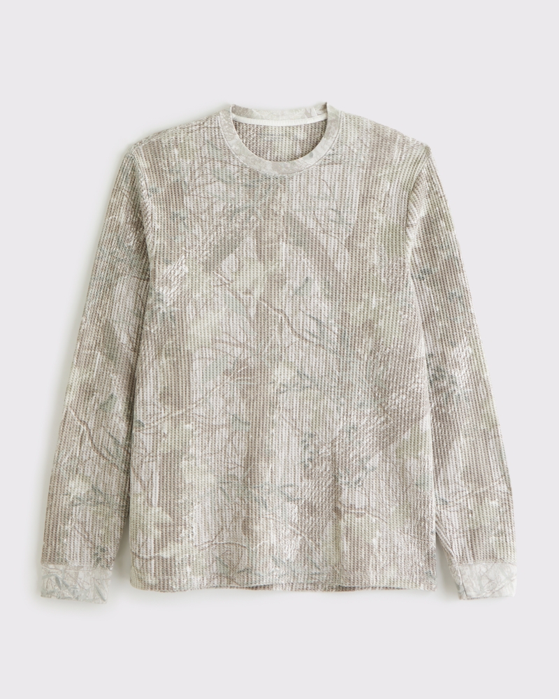 トップス abeundmor eyelet waffle tops Men's Long-Sleeve Classic Waffle Tee | Men's Clearance