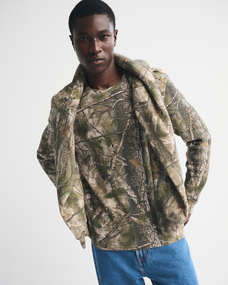 Oversized Waffle Crew Sweater