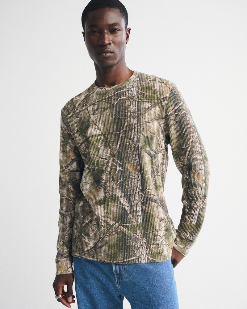 Long-Sleeve Classic Waffle Tee - thumbnail 3
