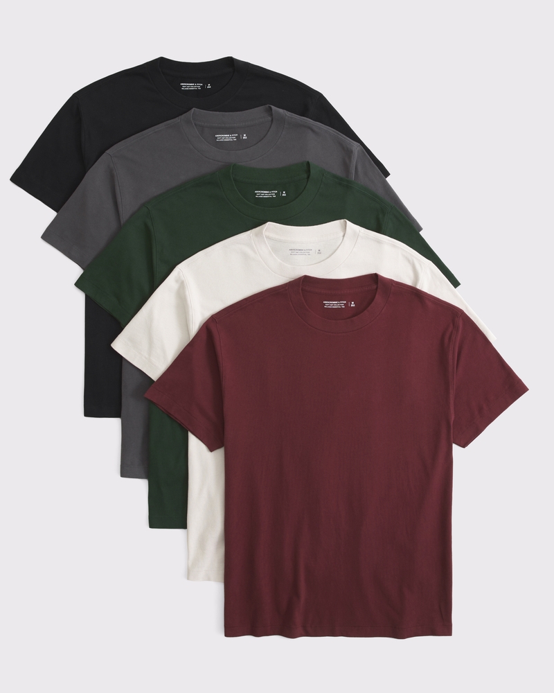 Men's 5-Pack Relaxed Essential Tees Men's Tops