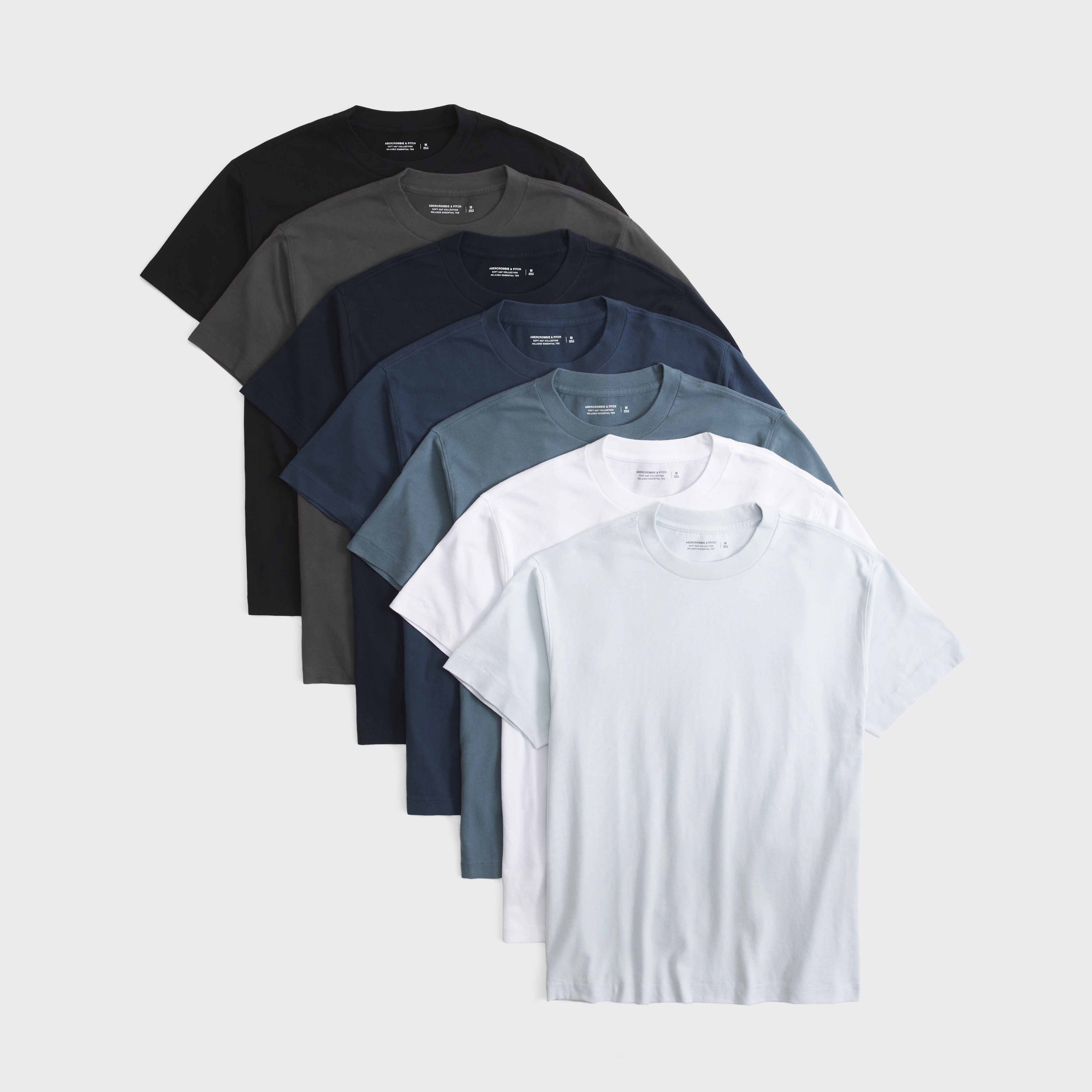 Abercrombie & Fitch 7-pack Relaxed Essential Tees In Multi