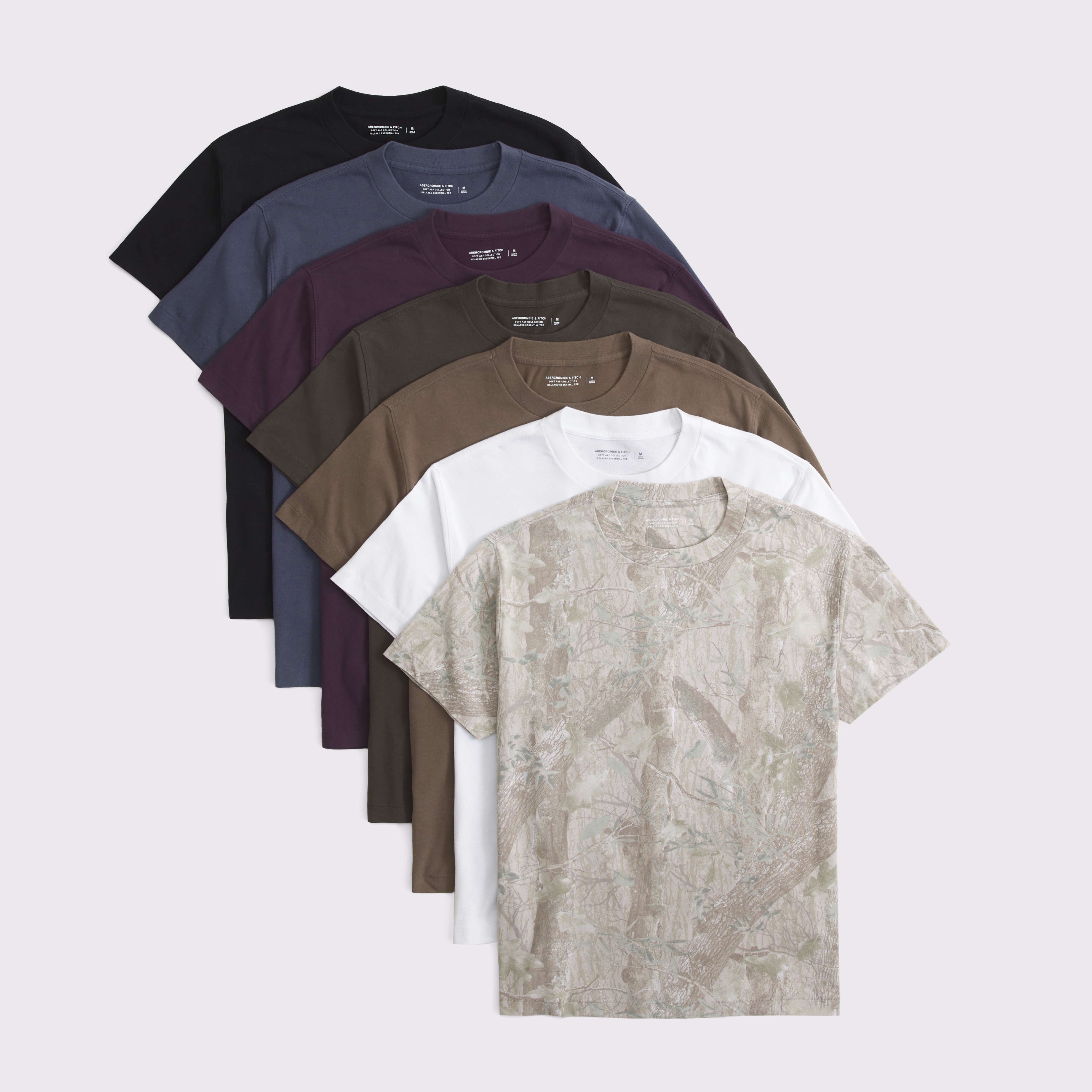 Abercrombie & Fitch 7-pack Relaxed Essential Tees In Multi