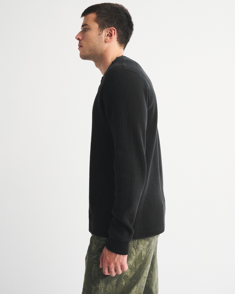 Long-Sleeve Classic Waffle Henley