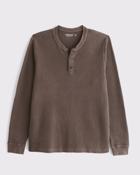 Long-Sleeve Classic Waffle Henley