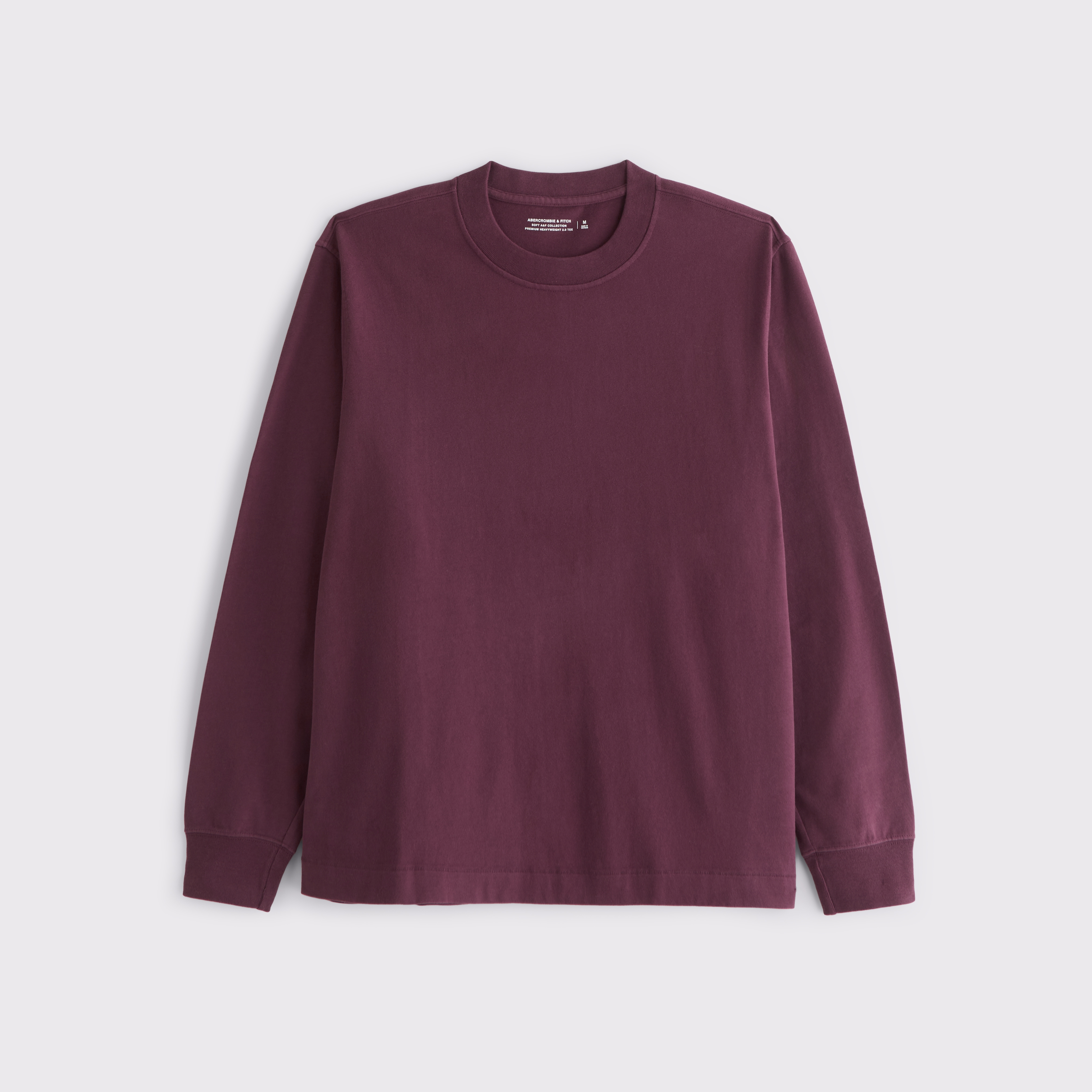 Abercrombie & Fitch Long-sleeve Premium Heavyweight 2.0 Tee In Purple