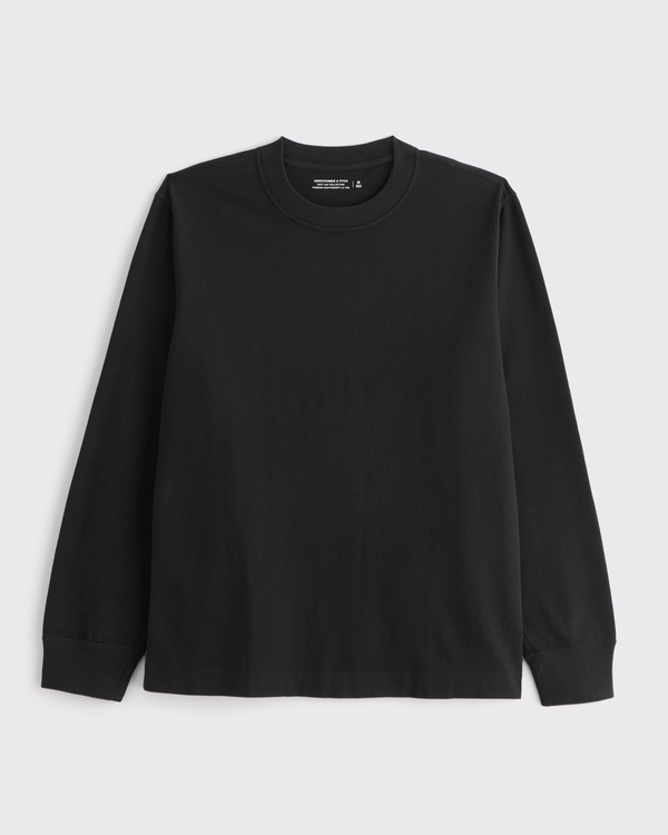Long-Sleeve Premium Heavyweight 2.0 Tee, Black view 1
