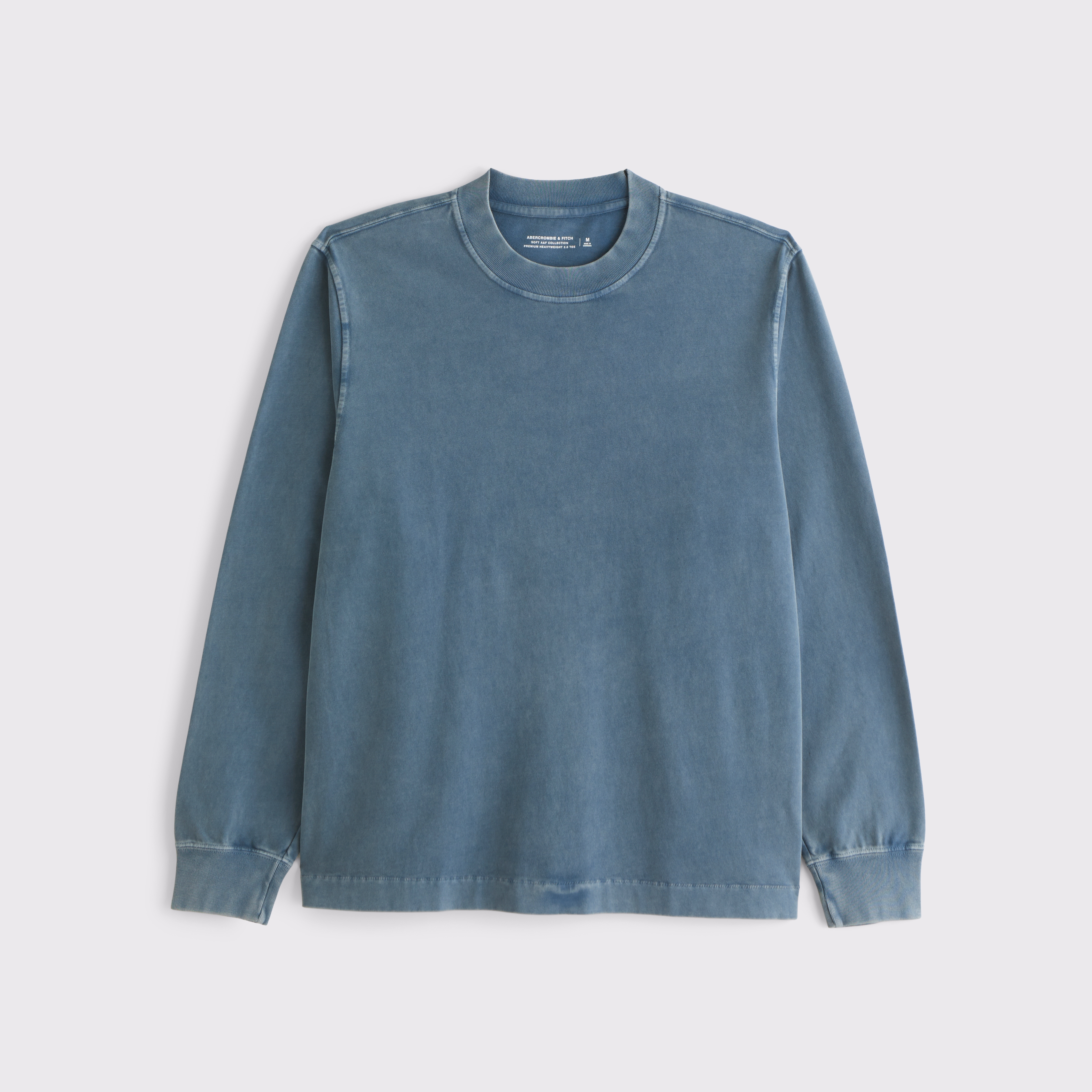 Abercrombie & Fitch Long-sleeve Premium Heavyweight 2.0 Tee In Blue