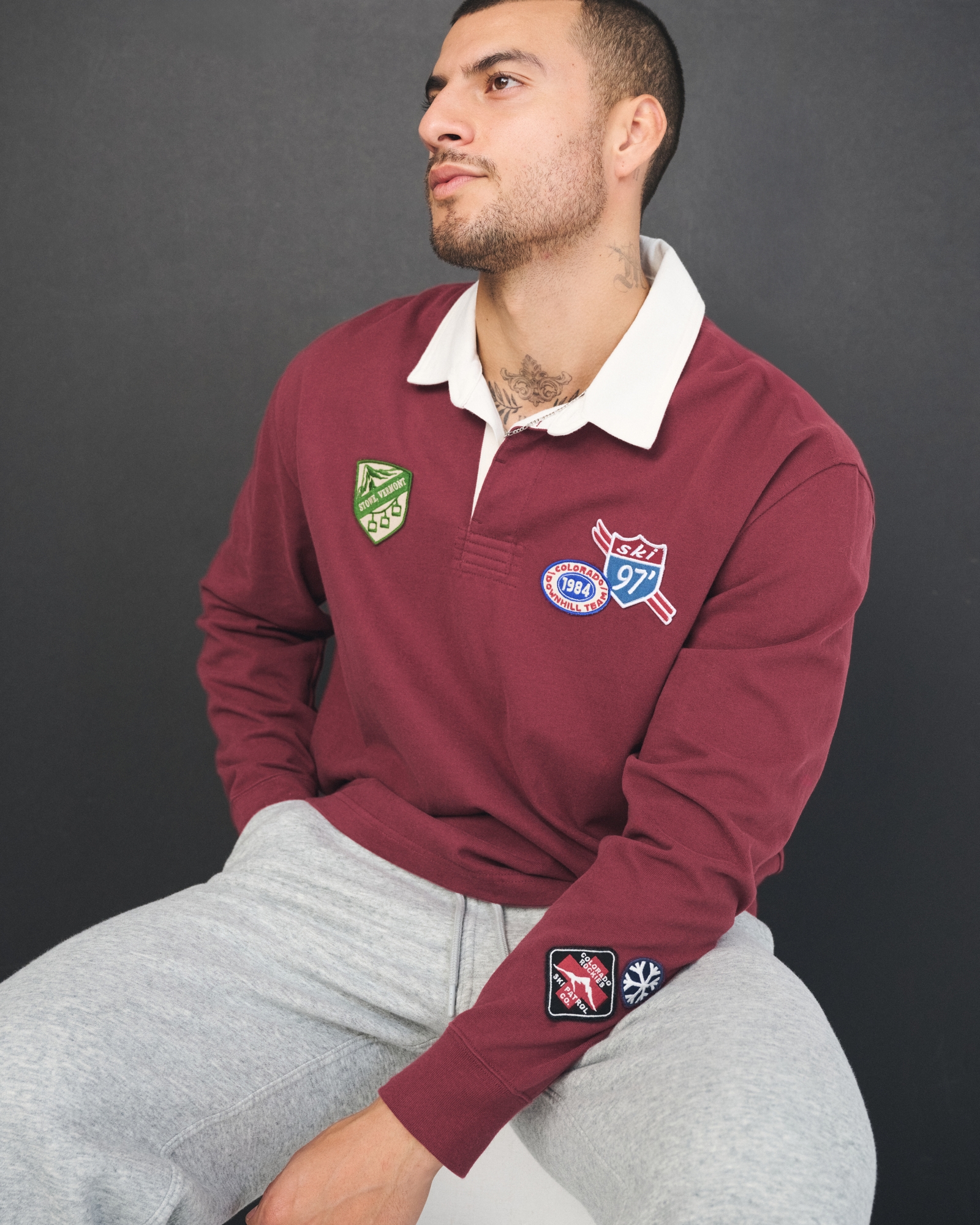 Long-Sleeve Rugby Polo