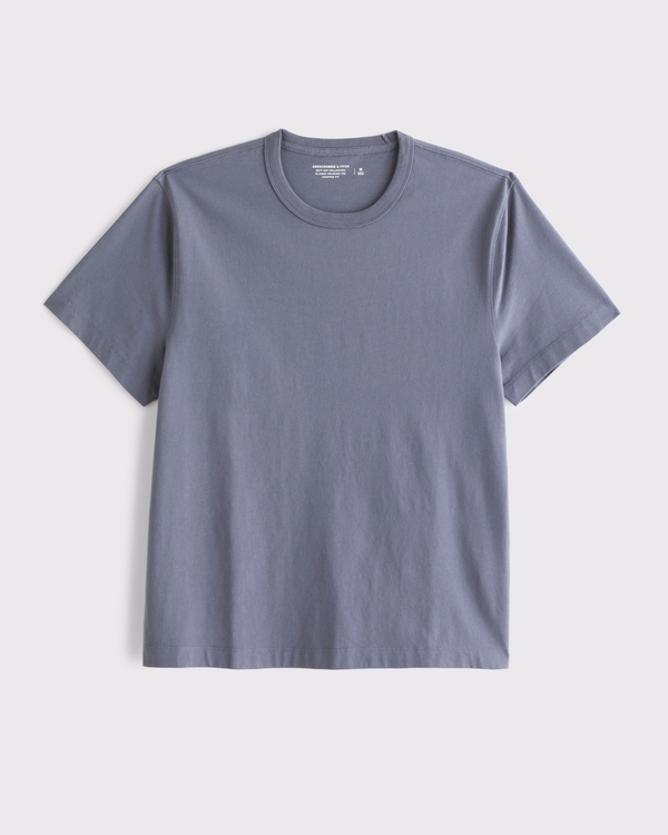 Classic Polished Cropped Tee, Blue view 1