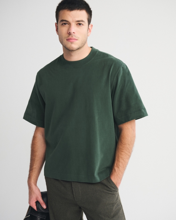 Premium Heavyweight Cropped Tee, Dark Forest view 2