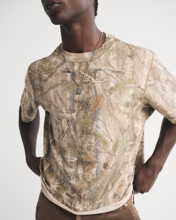 Men's Vintage-Inspired Cropped Tee | Men's Clearance | Abercrombie.com