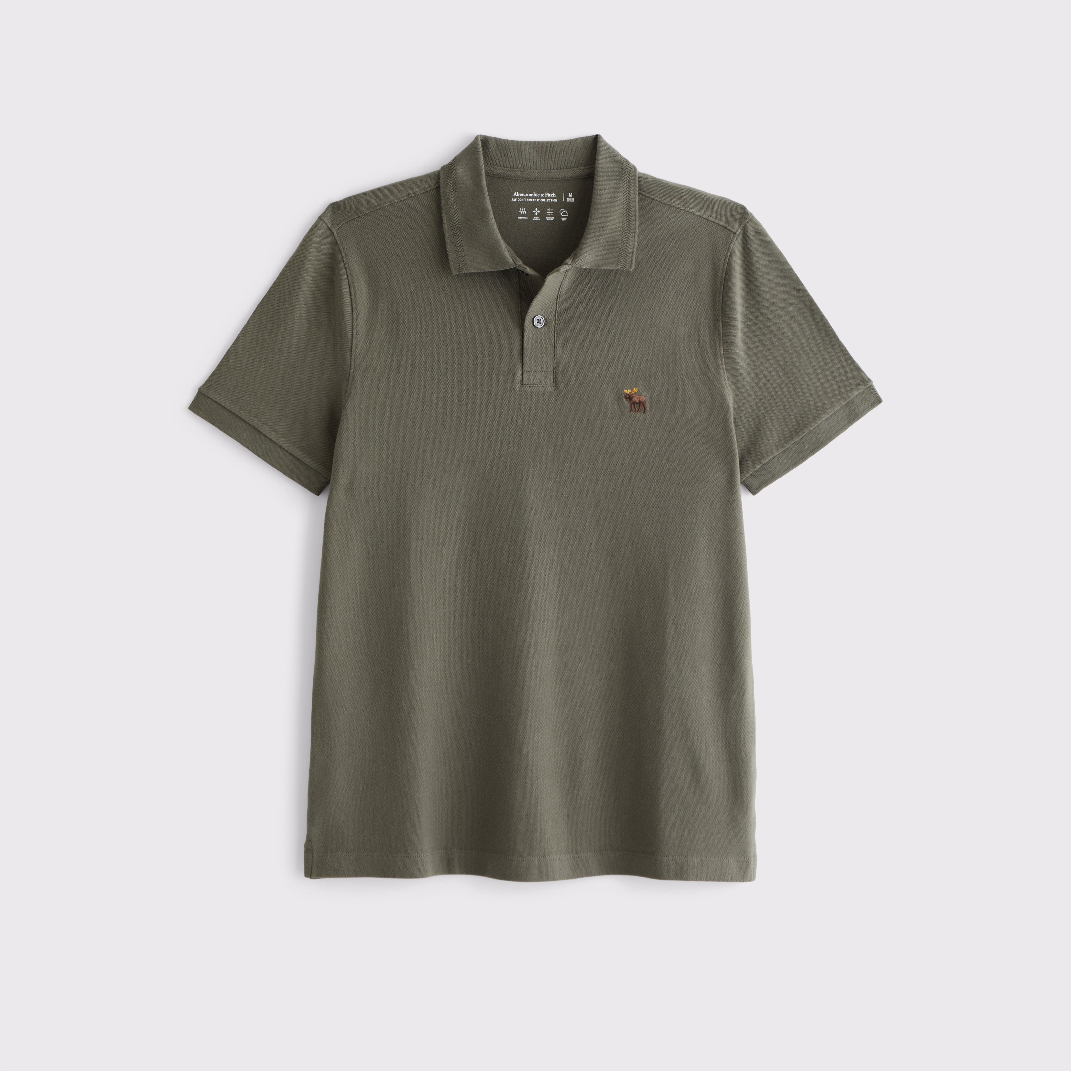 Abercrombie & Fitch Signature Icon Don't Sweat It Polo In Green