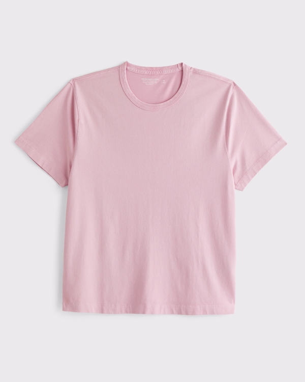 Classic Polished Cropped Tee, Peony Wash view 1